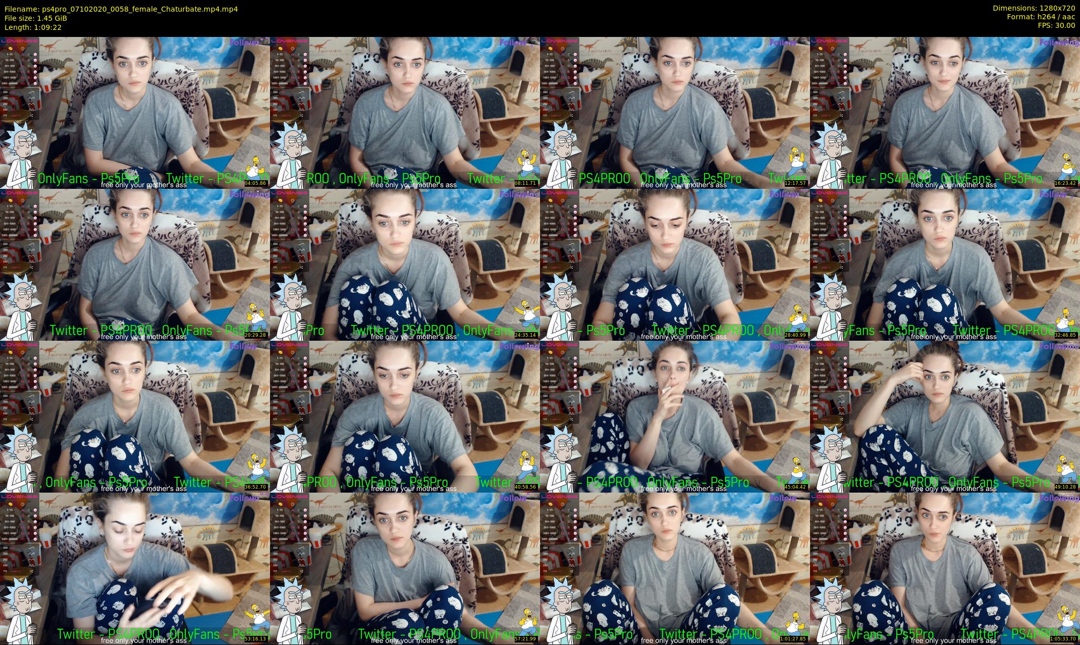 ps4pro — 70 minute Chaturbate female cam show recording, 720p, Oct 7, 2020