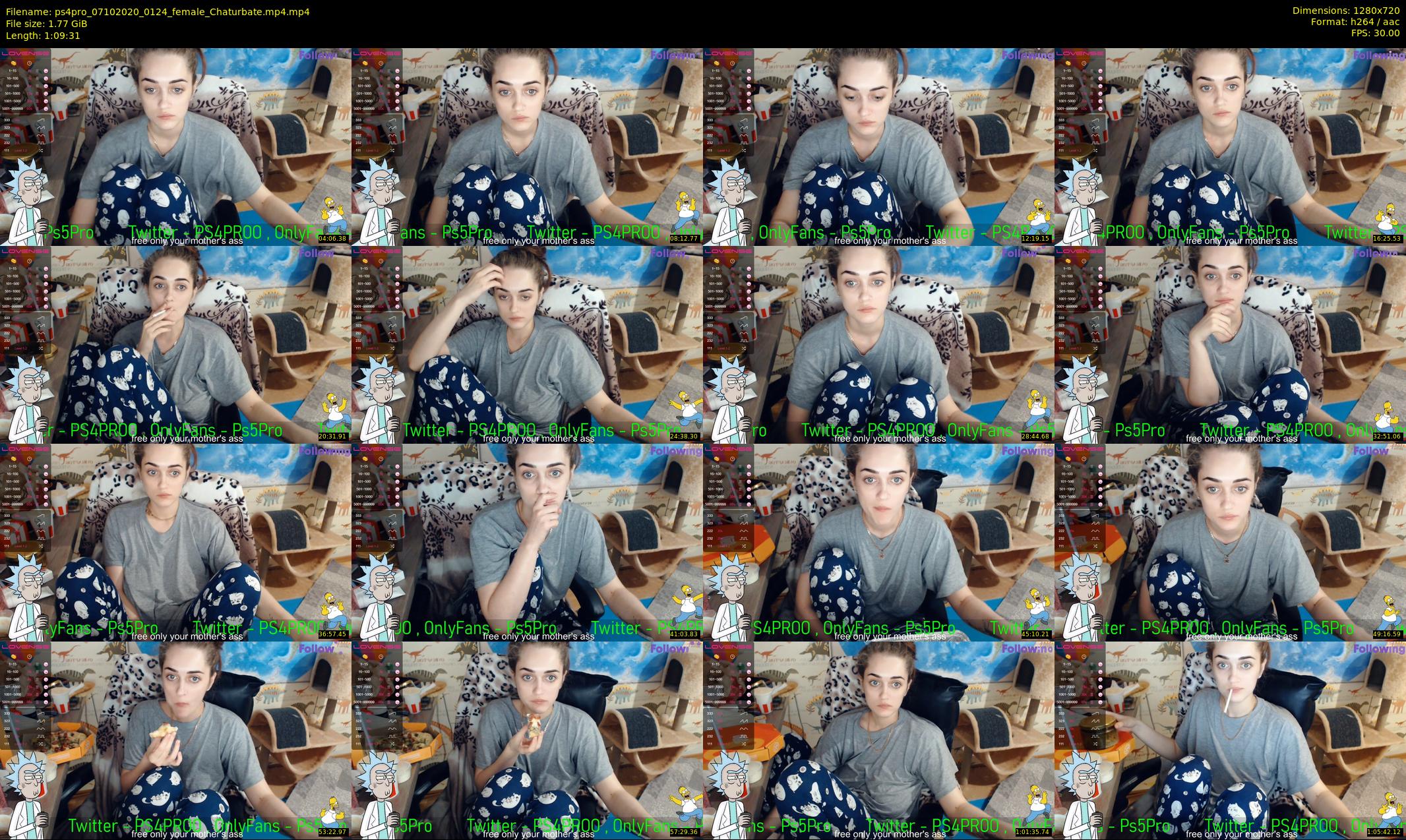 ps4pro — 70 minute Chaturbate female cam show recording, 720p, Oct 7, 2020