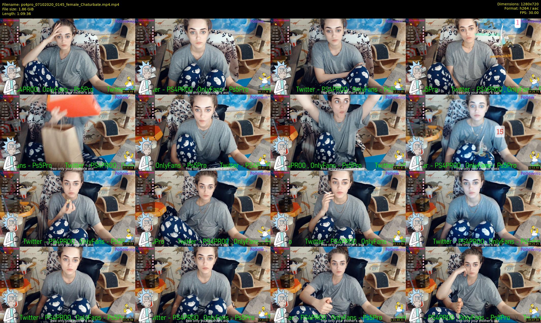 ps4pro — 70 minute Chaturbate female cam show recording, 720p, Oct 7, 2020