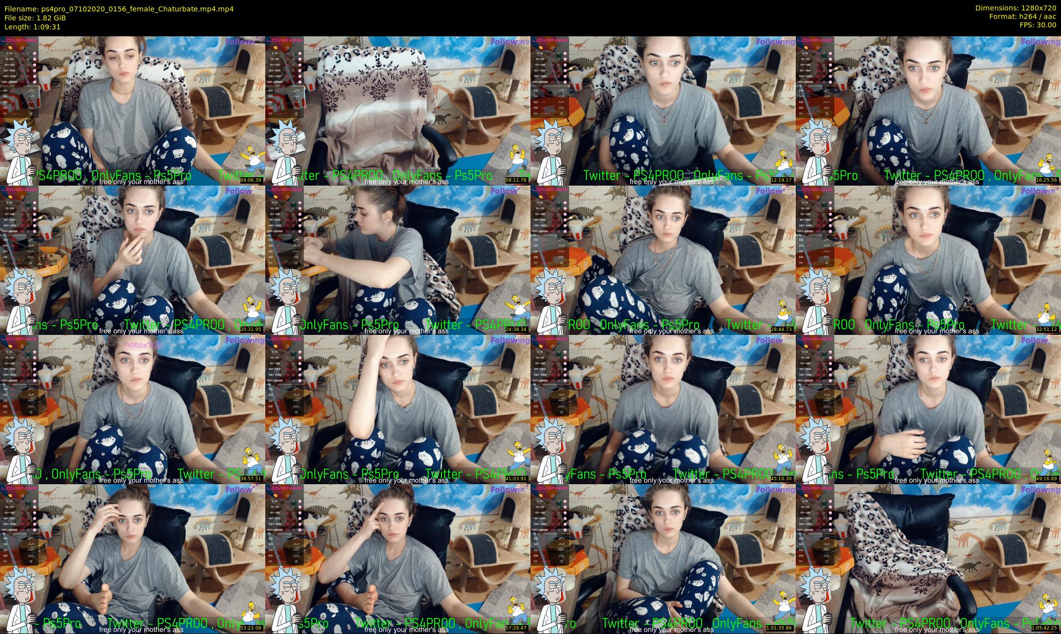 ps4pro — 70 minute Chaturbate female cam show recording, 720p, Oct 7, 2020