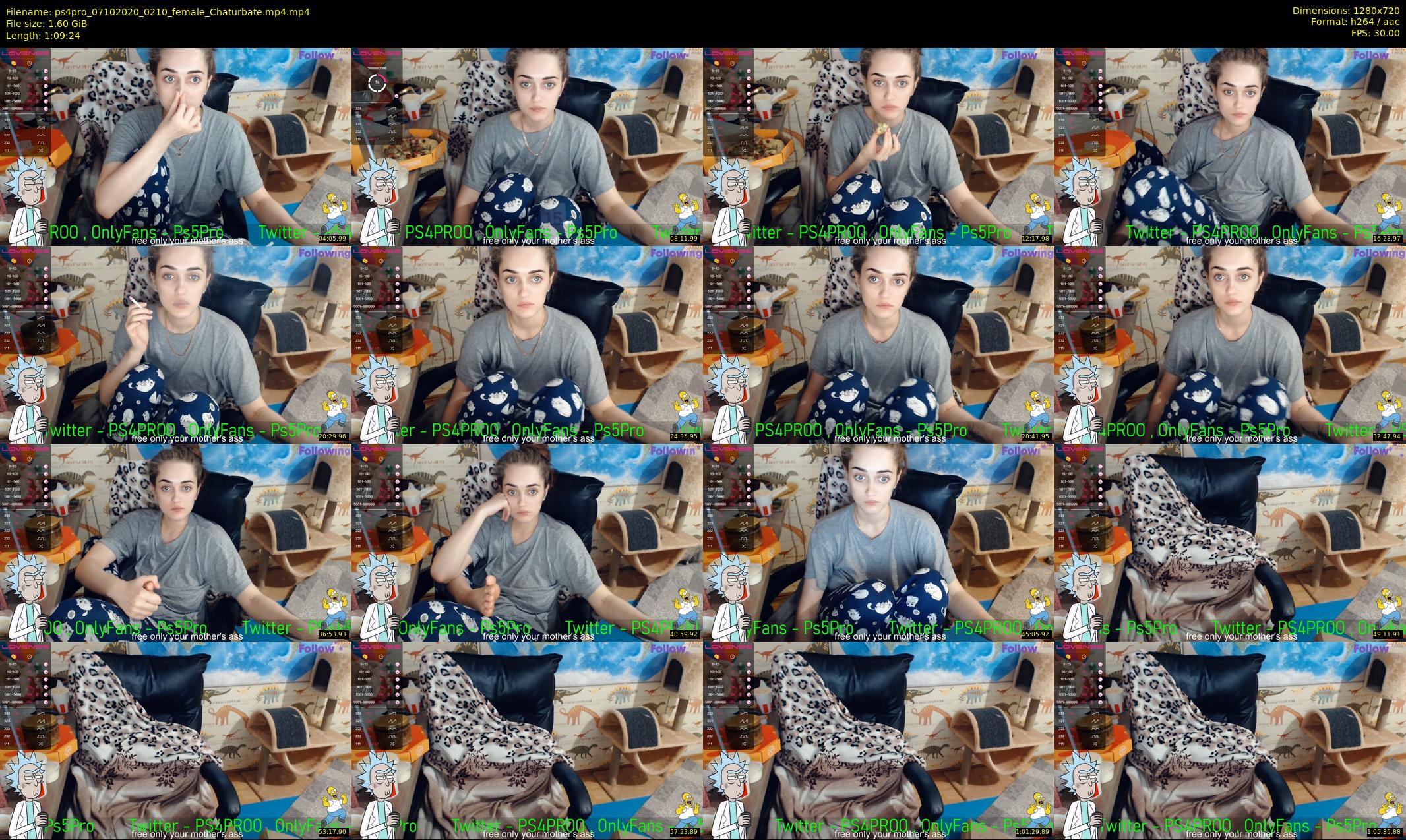 ps4pro — 70 minute Chaturbate female cam show recording, 720p, Oct 7, 2020