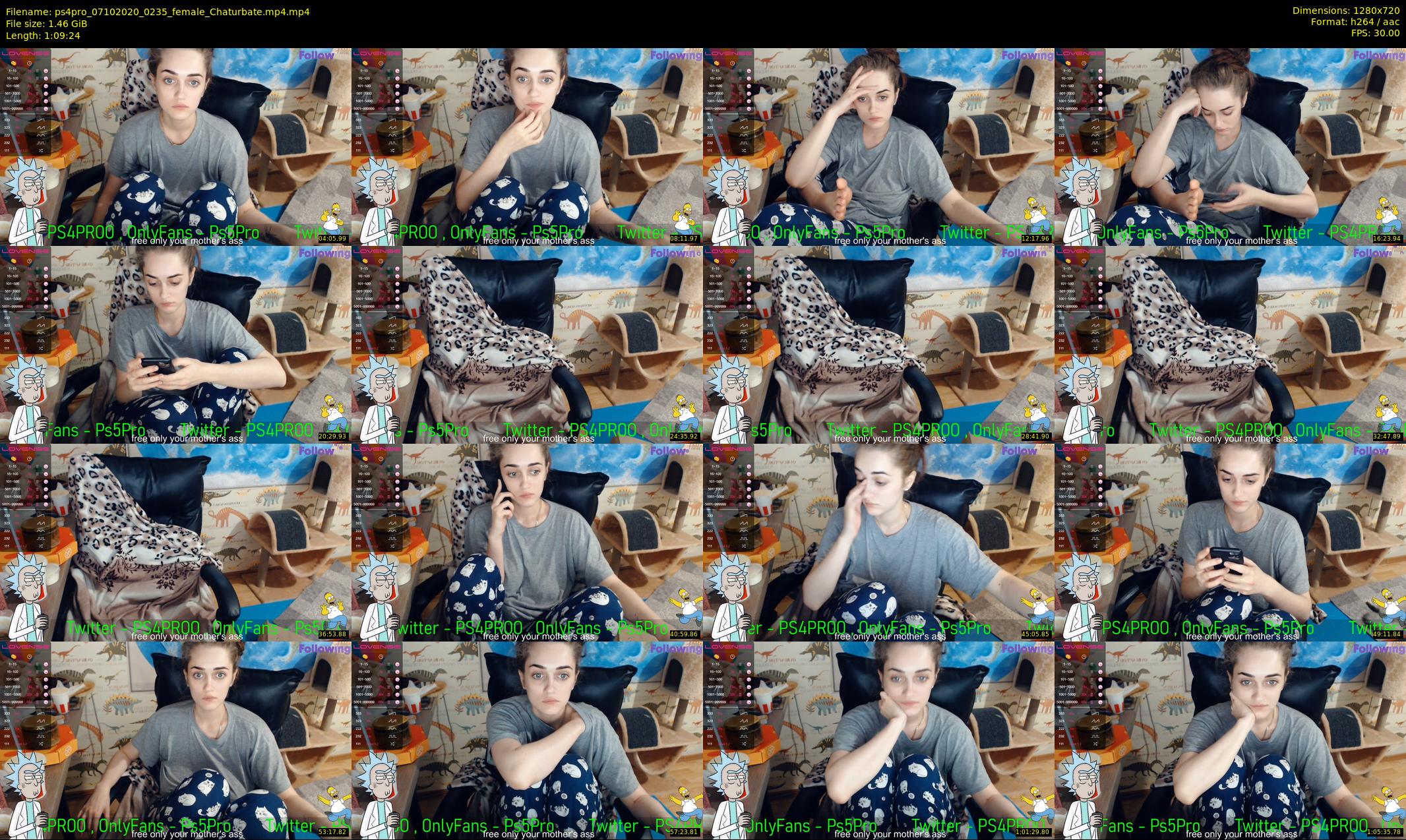 ps4pro — 70 minute Chaturbate female cam show recording, 720p, Oct 7, 2020