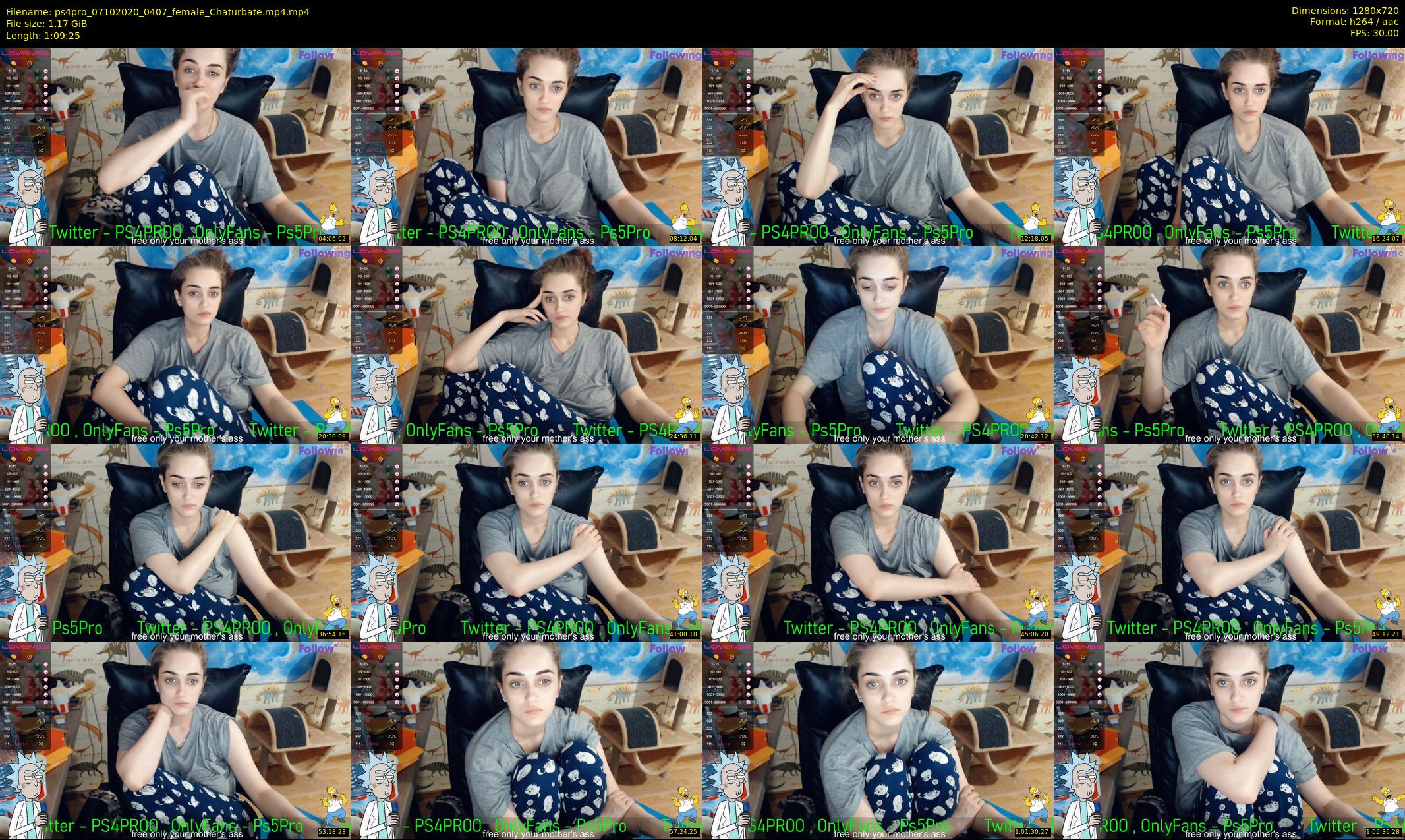 ps4pro — 70 minute Chaturbate female cam show recording, 720p, Oct 7, 2020
