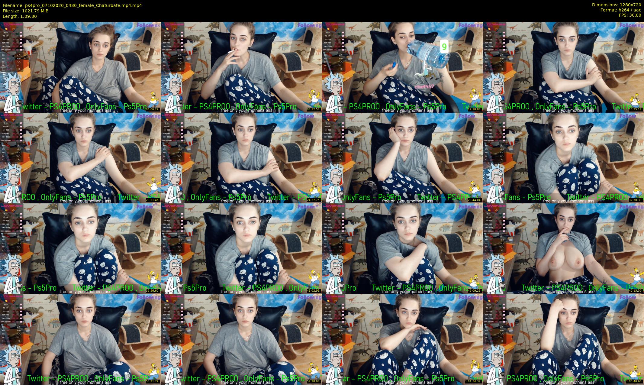 ps4pro — 70 minute Chaturbate female cam show recording, 720p, Oct 7, 2020