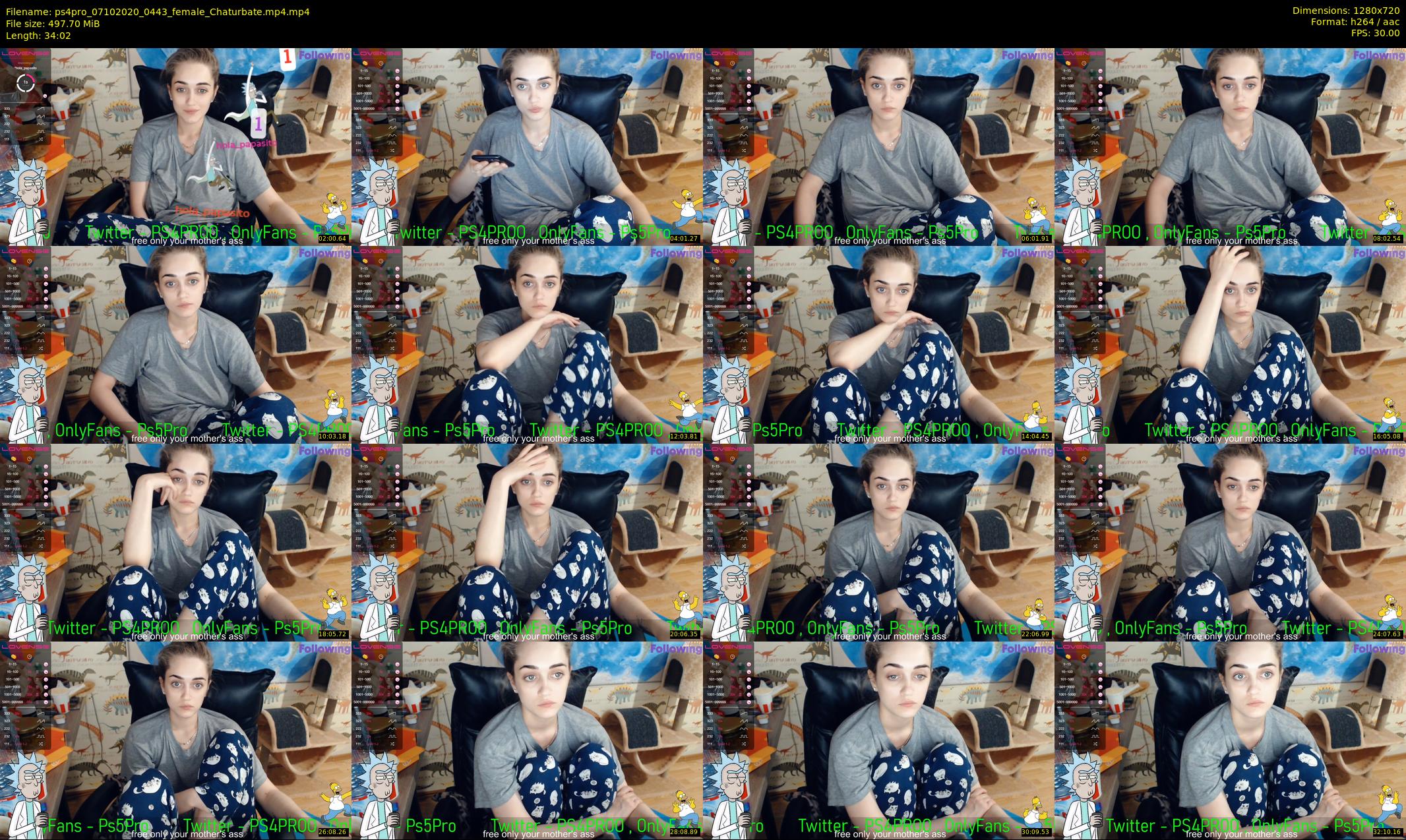 ps4pro — 35 minute Chaturbate female cam show recording, 720p, Oct 7, 2020