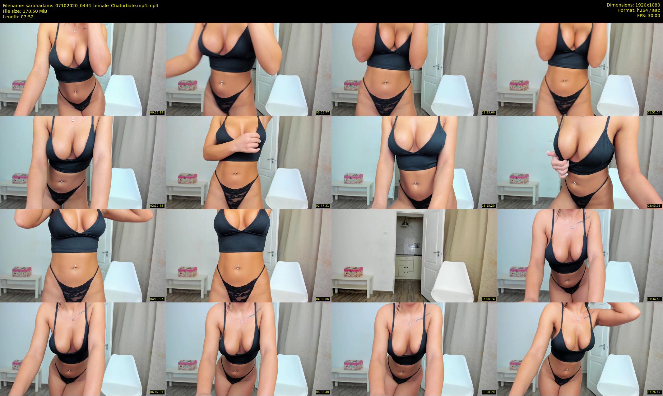 sarahadams — 8 minute Chaturbate female cam show recording, 1080p, Oct 7, 2020