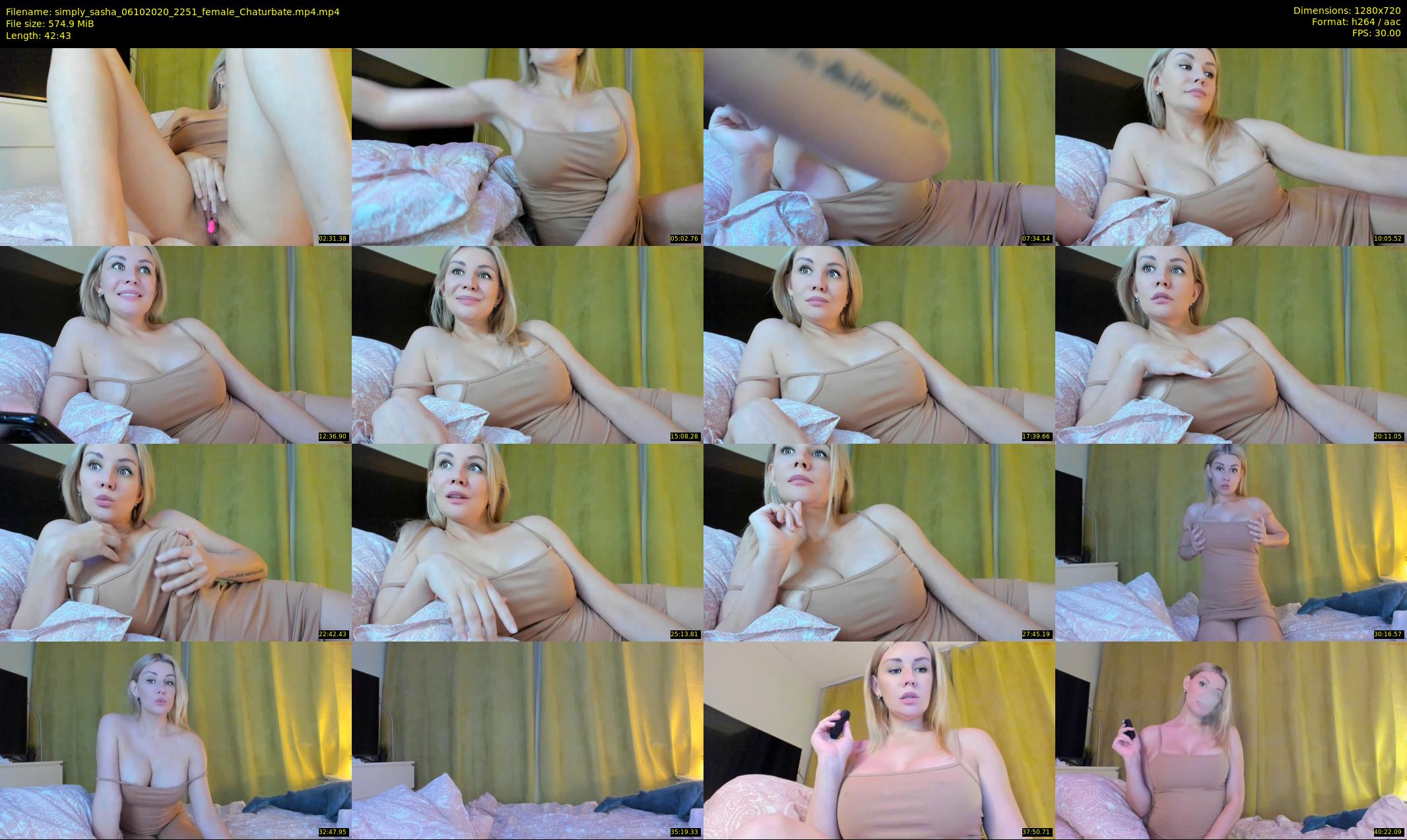 simply_sasha — 43 minute Chaturbate female cam show recording, 720p, Oct 6, 2020