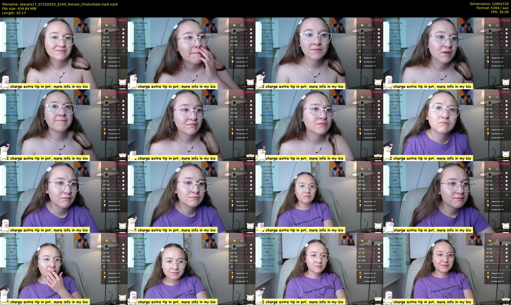 skarpio17 — 36 minute Chaturbate female cam show recording, 720p, Oct 7, 2020