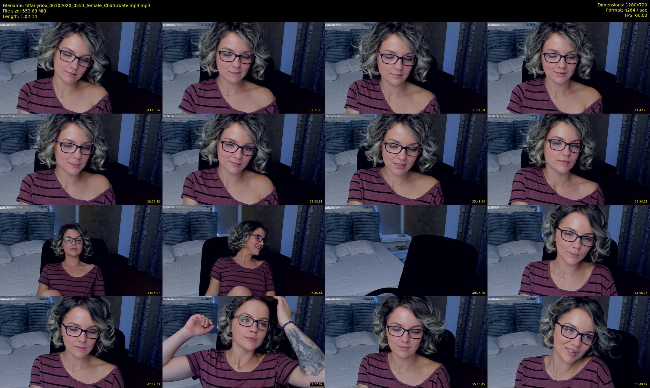 tiffanyriox — 63 minute Chaturbate female cam show recording, 720p, Oct 6, 2020