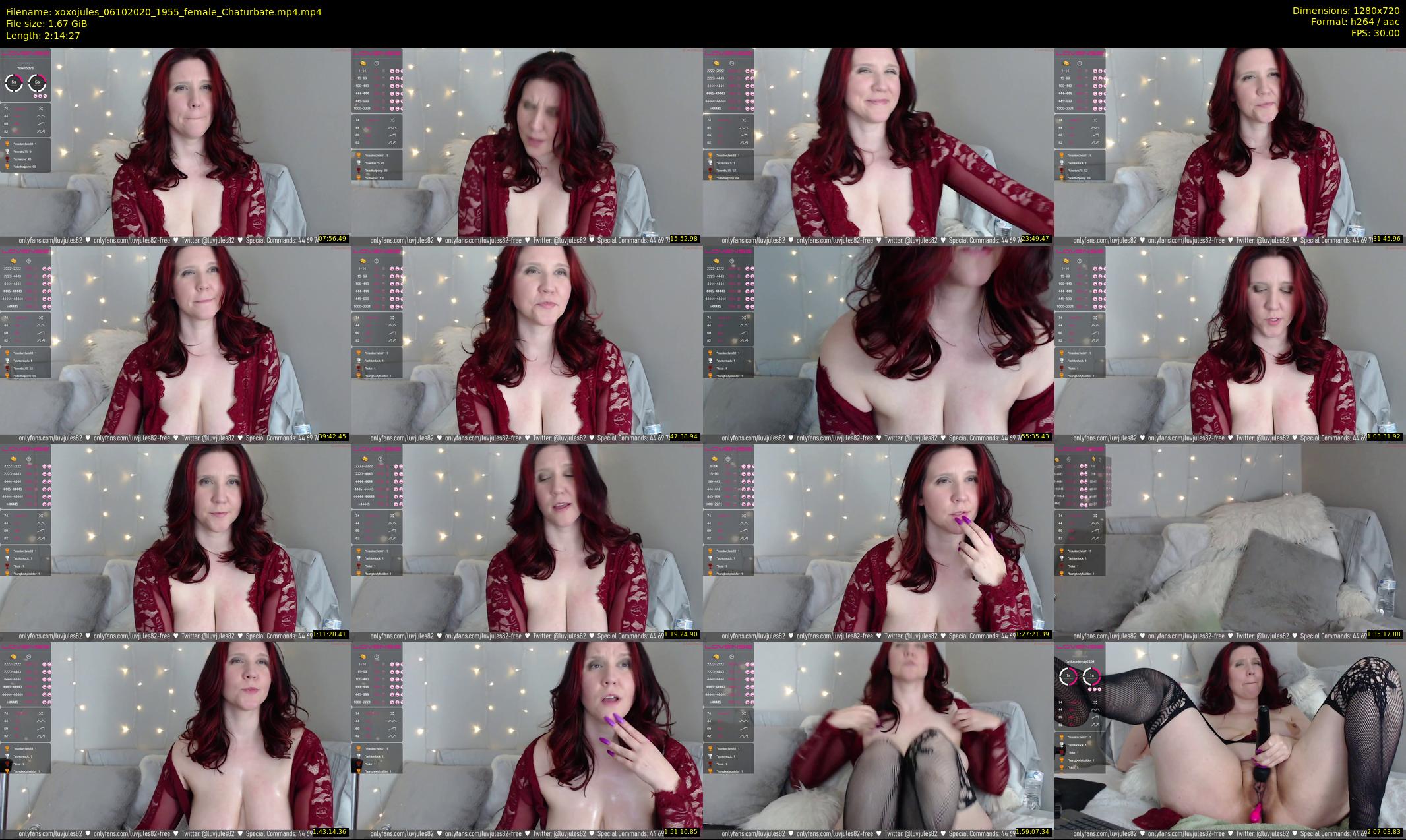 xoxojules — 135 minute Chaturbate female cam show recording, 720p, Oct 6, 2020