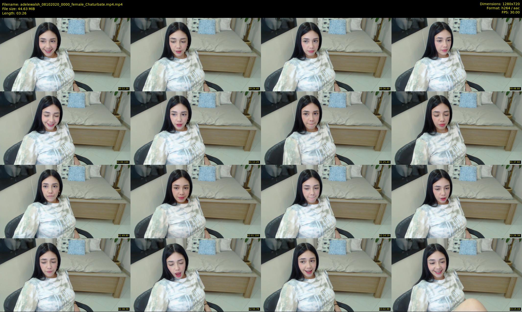 adelewalsh — 4 minute Chaturbate female cam show recording, 720p, Oct 8, 2020
