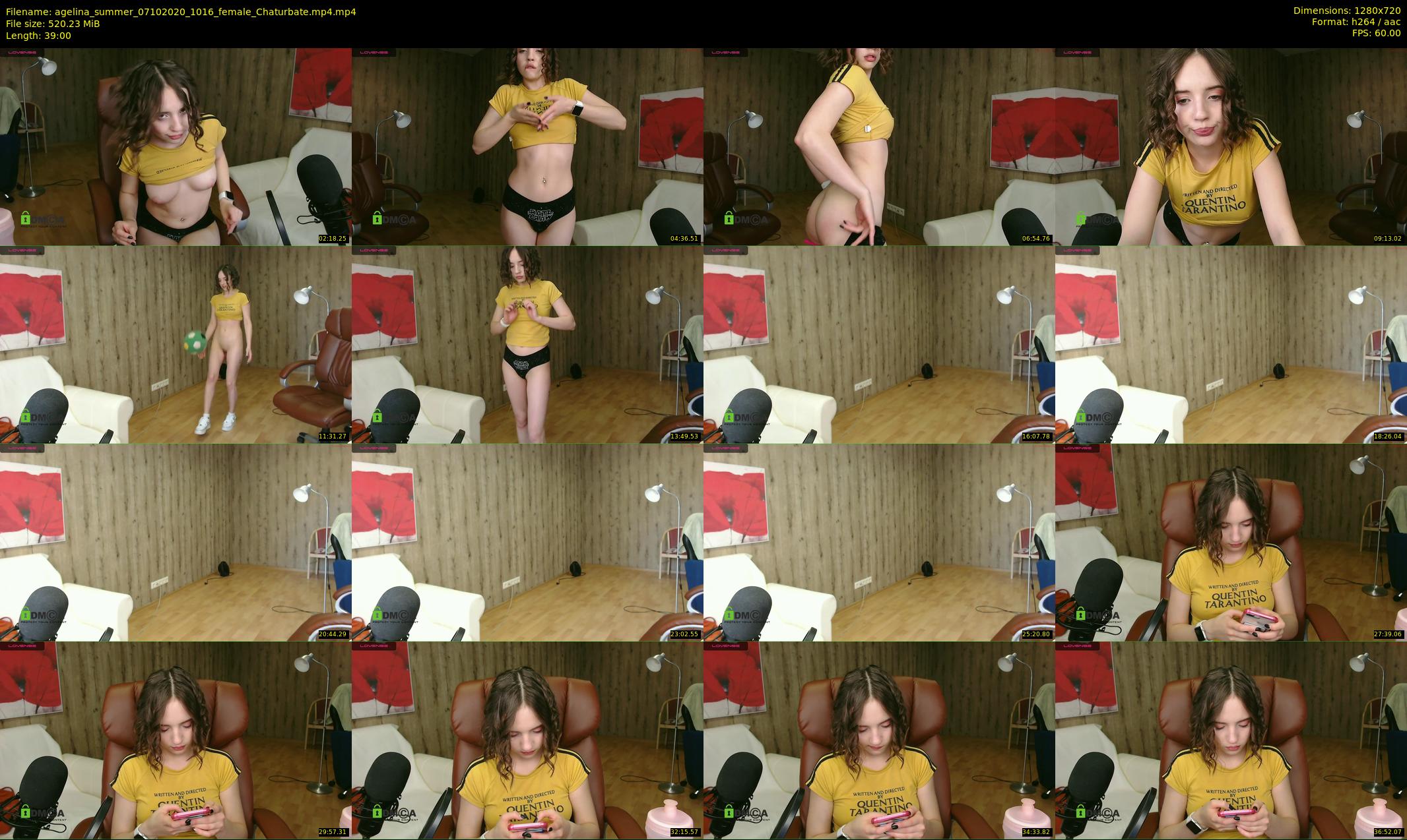 agelina_summer — 39 minute Chaturbate female cam show recording, 720p, Oct 7, 2020