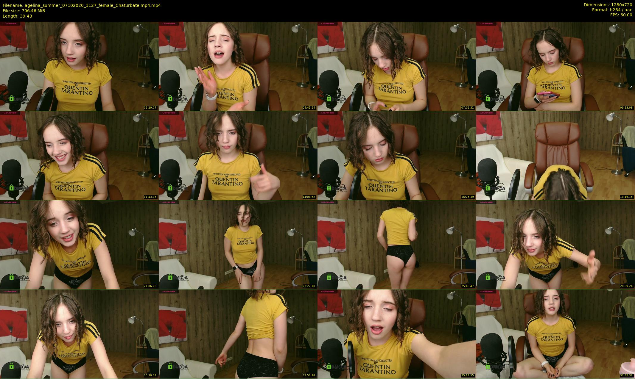 agelina_summer — 40 minute Chaturbate female cam show recording, 720p, Oct 7, 2020
