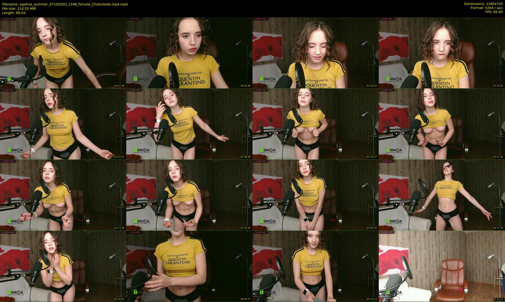 agelina_summer — 7 minute Chaturbate female cam show recording, 720p, Oct 7, 2020