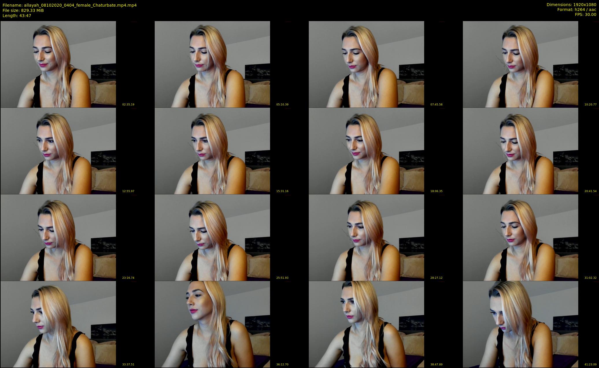 allayah — 44 minute Chaturbate female cam show recording, 1080p, Oct 8, 2020