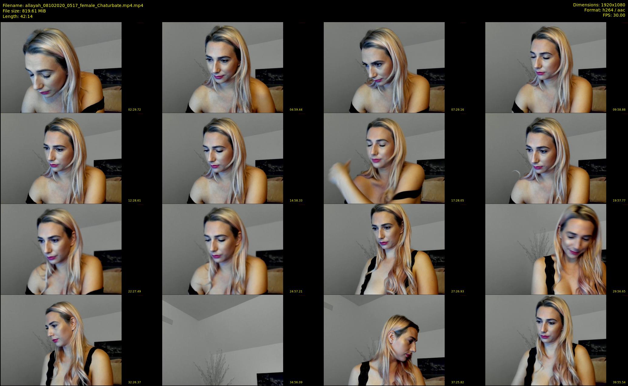 allayah — 43 minute Chaturbate female cam show recording, 1080p, Oct 8, 2020