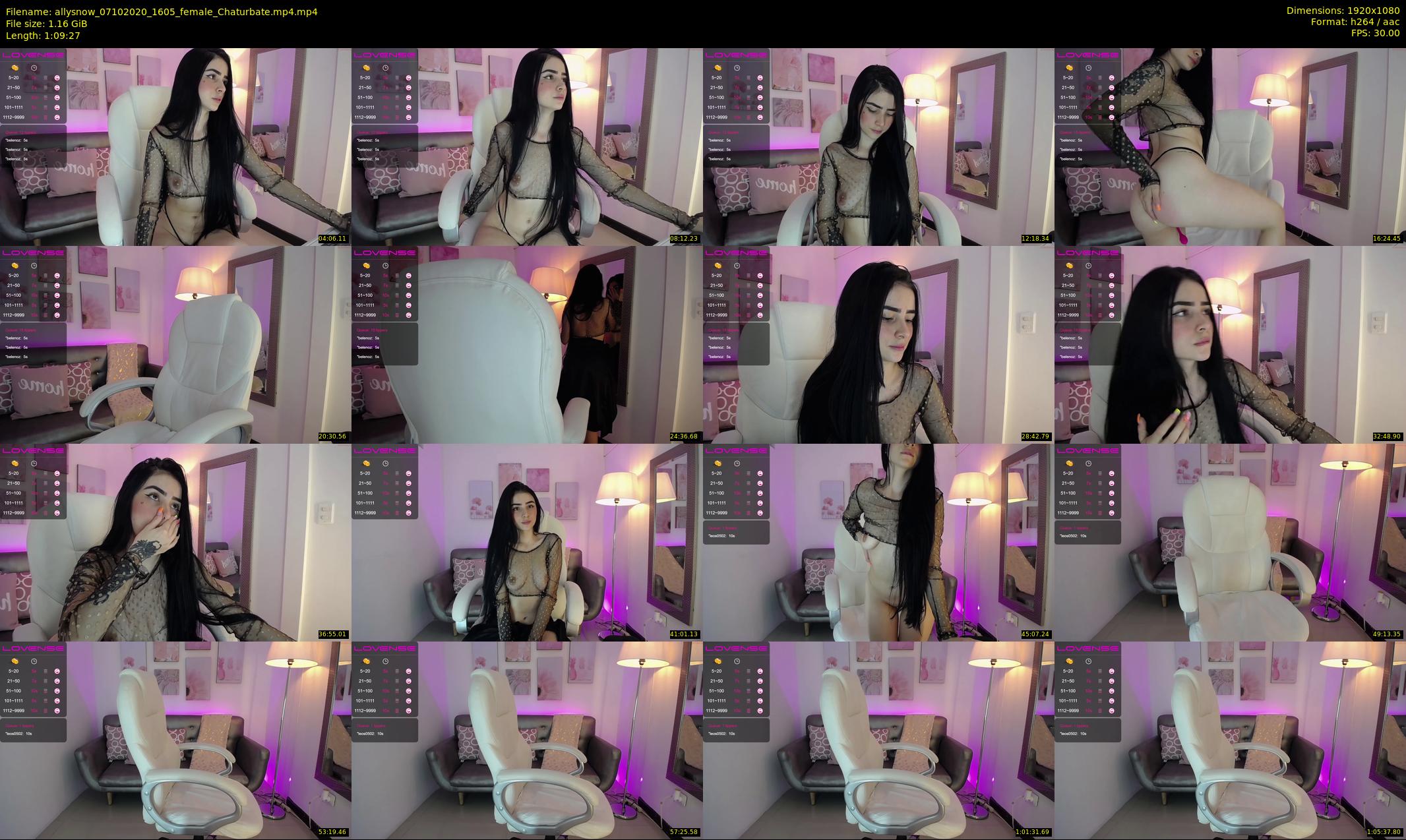 allysnow — 70 minute Chaturbate female cam show recording, 1080p, Oct 7, 2020