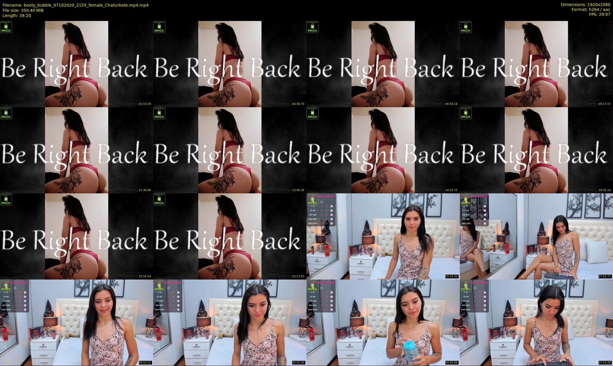 booty_bubble — 40 minute Chaturbate female cam show recording, 1080p, Oct 7, 2020
