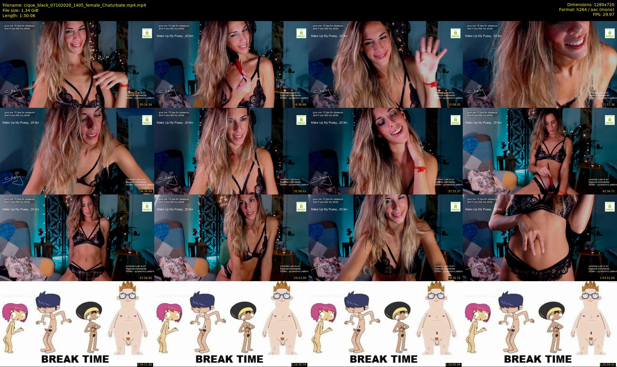 cique_black — 91 minute Chaturbate female cam show recording, 720p, Oct 7, 2020