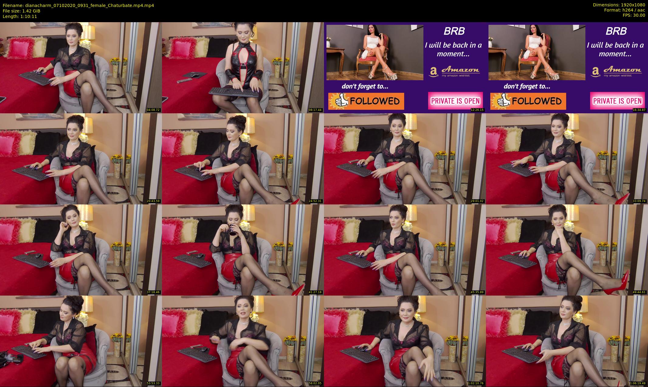 dianacharm — 71 minute Chaturbate female cam show recording, 1080p, Oct 7, 2020