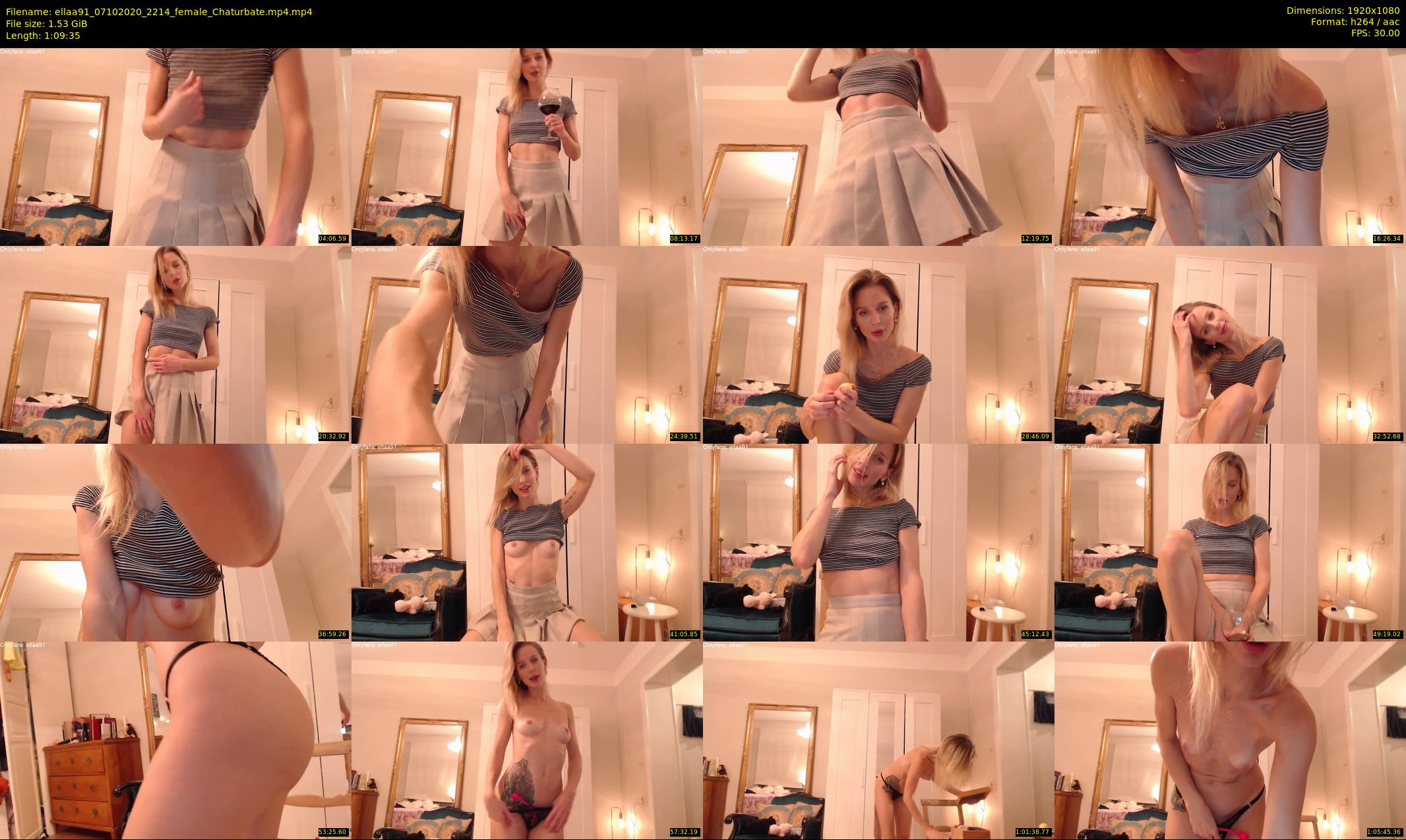 ellaa91 — 70 minute Chaturbate female cam show recording, 1080p, Oct 7, 2020