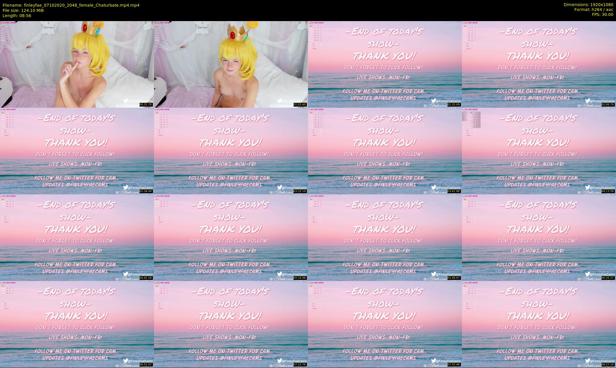finleyfae — 9 minute Chaturbate female cam show recording, 1080p, Oct 7, 2020