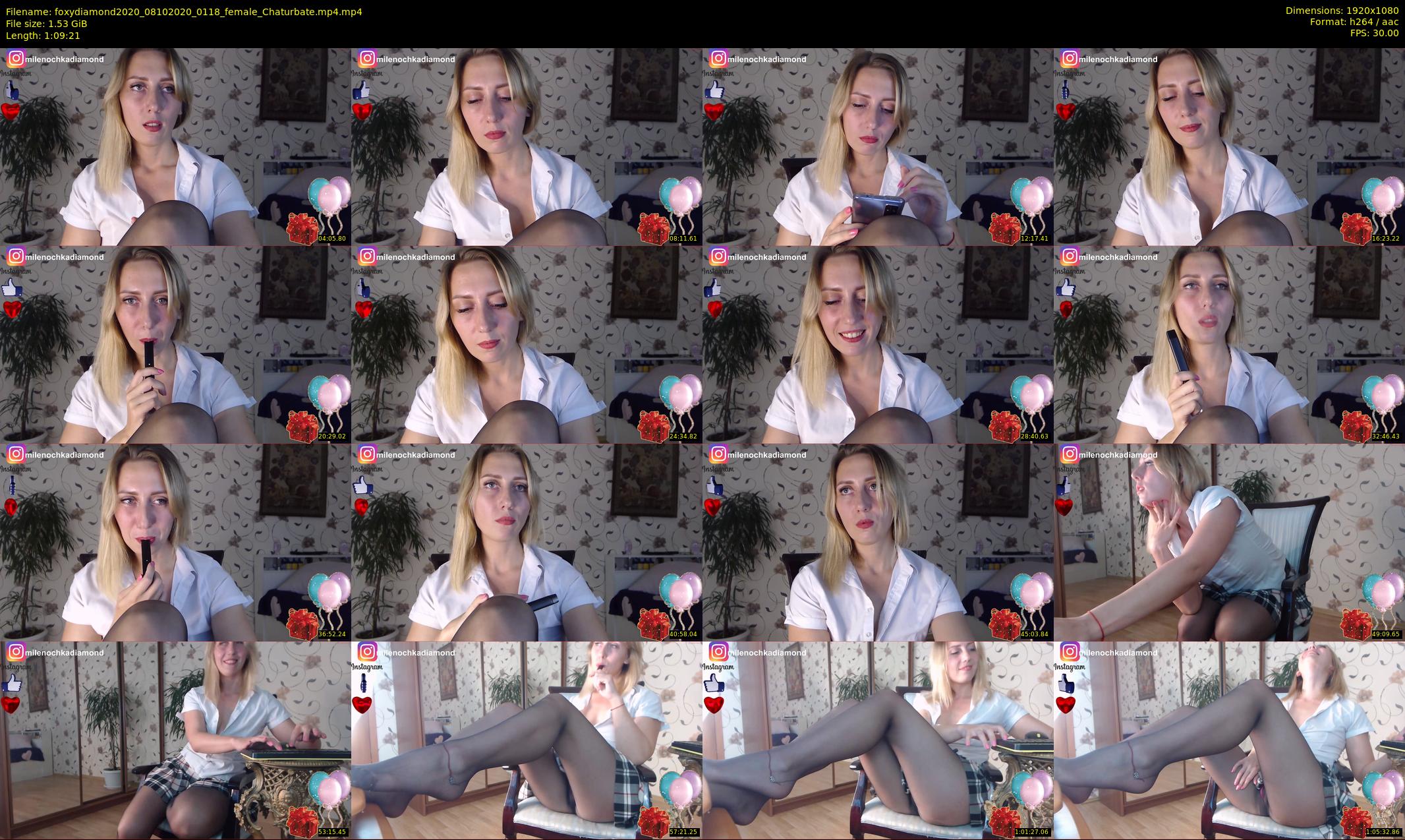 foxydiamond2020 — 70 minute Chaturbate female cam show recording, 1080p, Oct 8, 2020