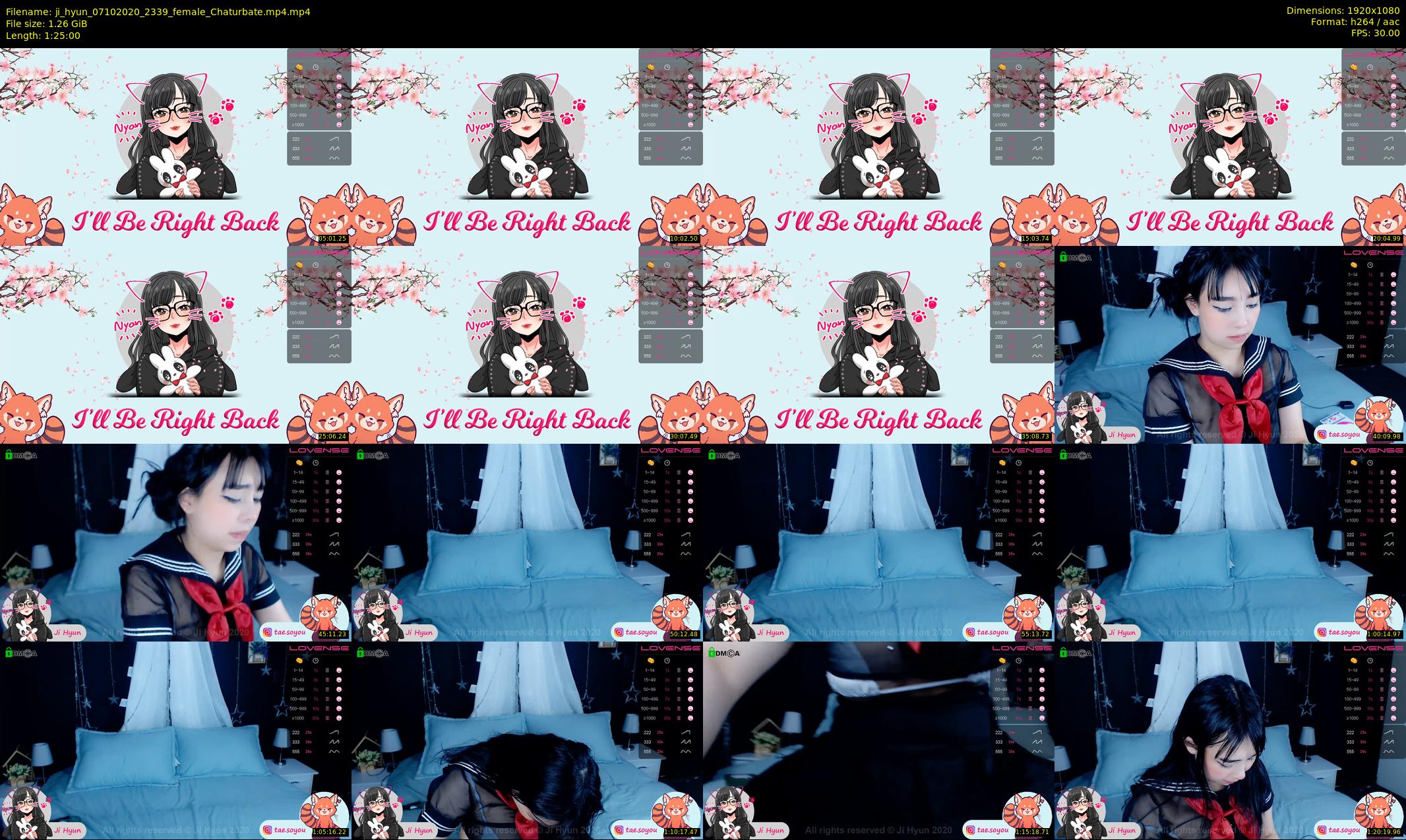 ji_hyun — 85 minute Chaturbate female cam show recording, 1080p, Oct 7, 2020