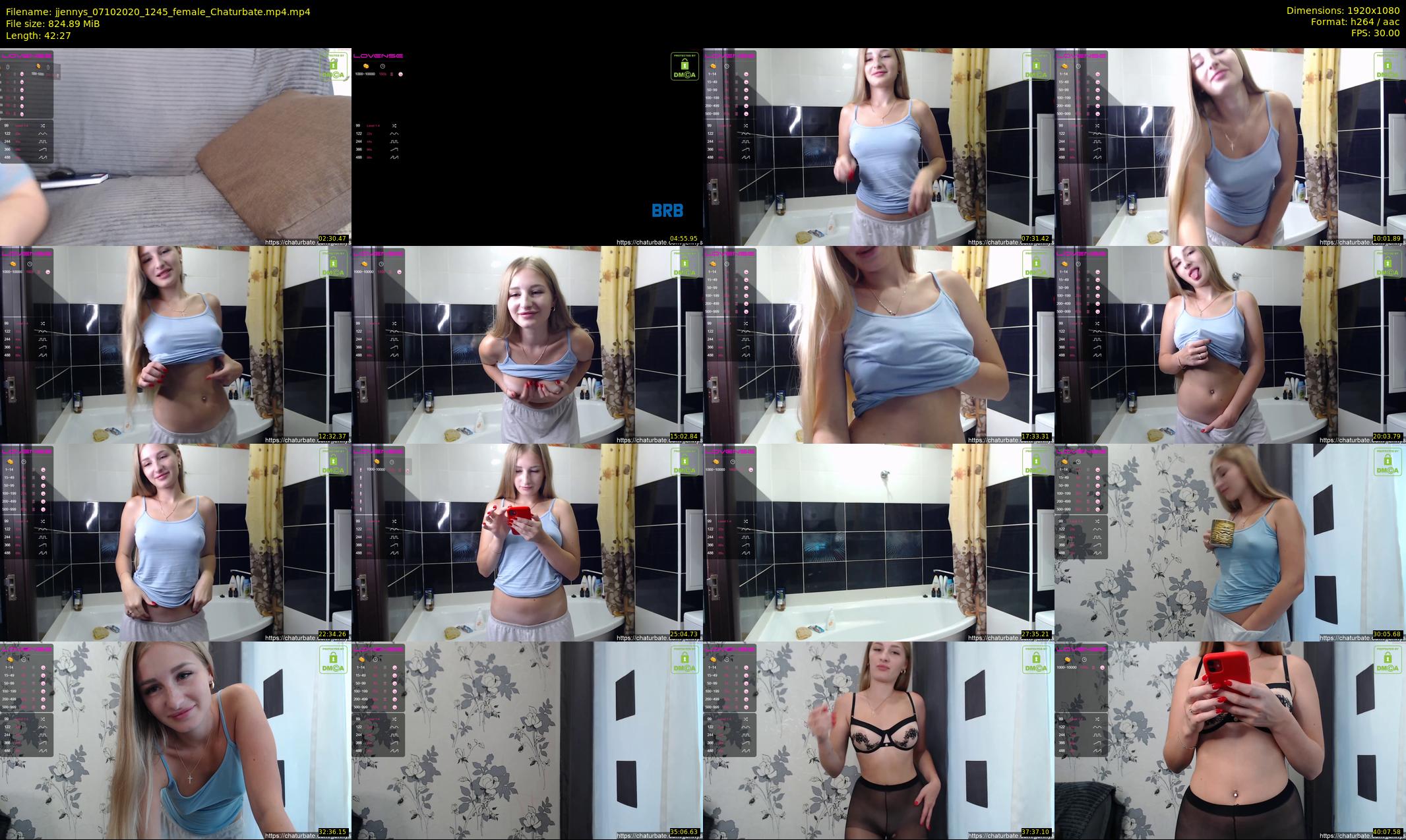 jjennys — 43 minute Chaturbate female cam show recording, 1080p, Oct 7, 2020