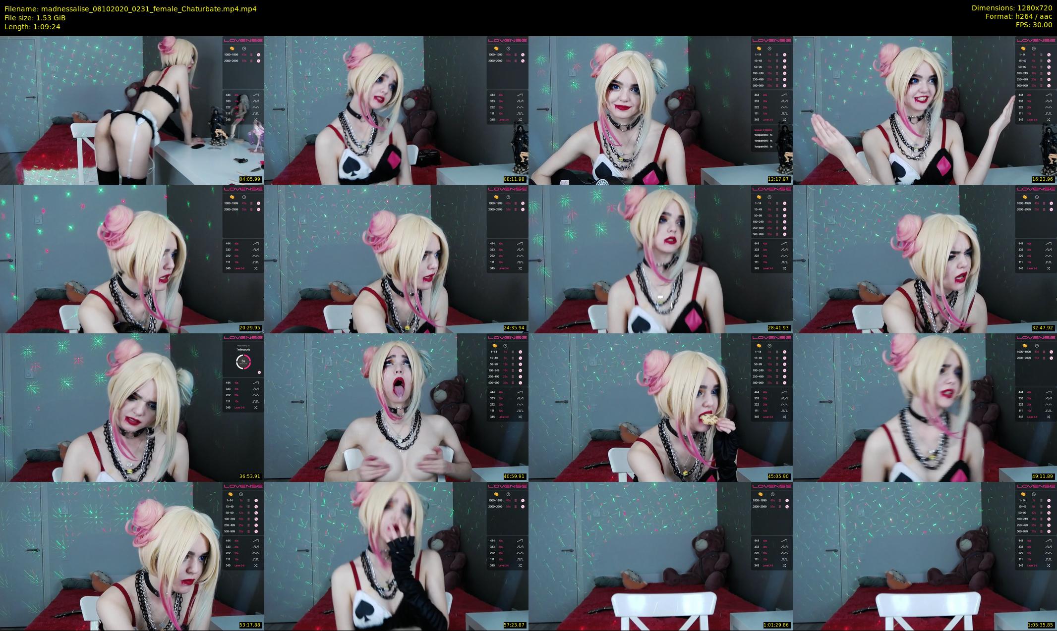 madnessalise — 70 minute Chaturbate female cam show recording, 720p, Oct 8, 2020