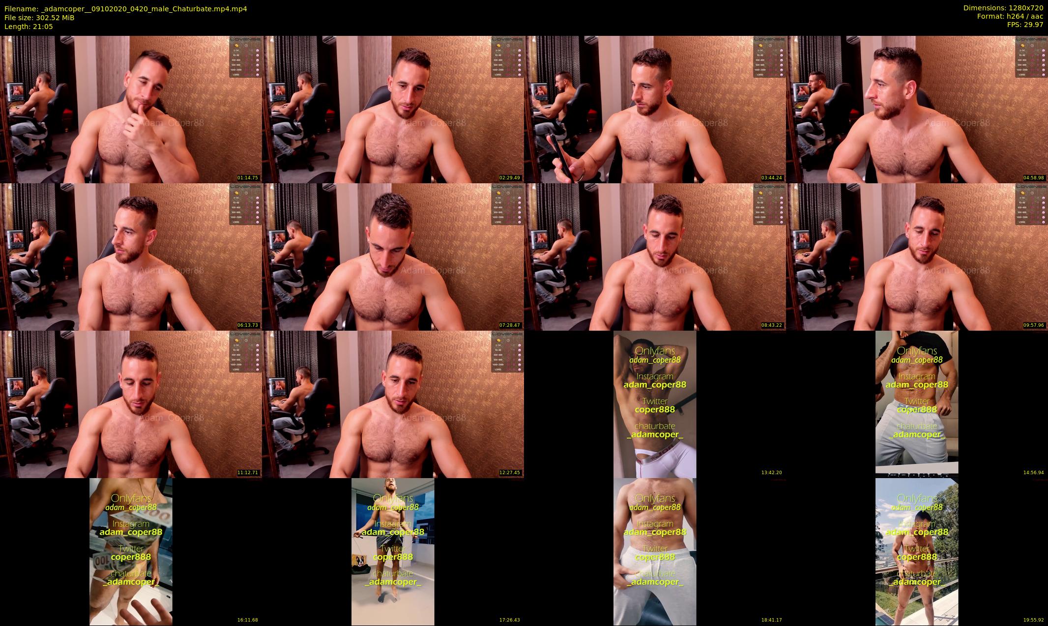 _adamcoper_ — 22 minute Chaturbate male cam show recording, 720p, Oct 9, 2020