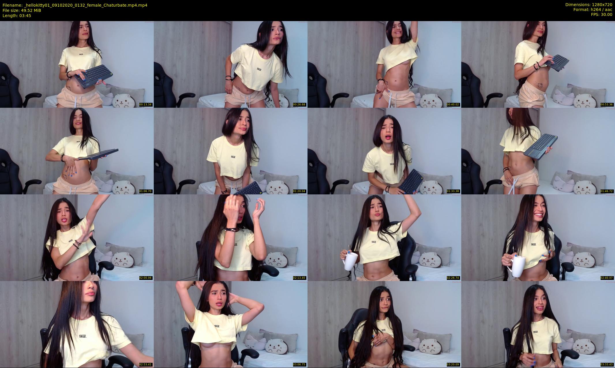_hellokitty01 — 4 minute Chaturbate female cam show recording, 720p, Oct 9, 2020