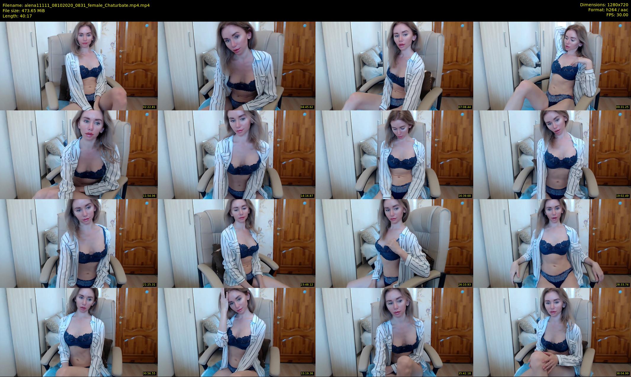 alena11111 — 41 minute Chaturbate female cam show recording, 720p, Oct 8, 2020