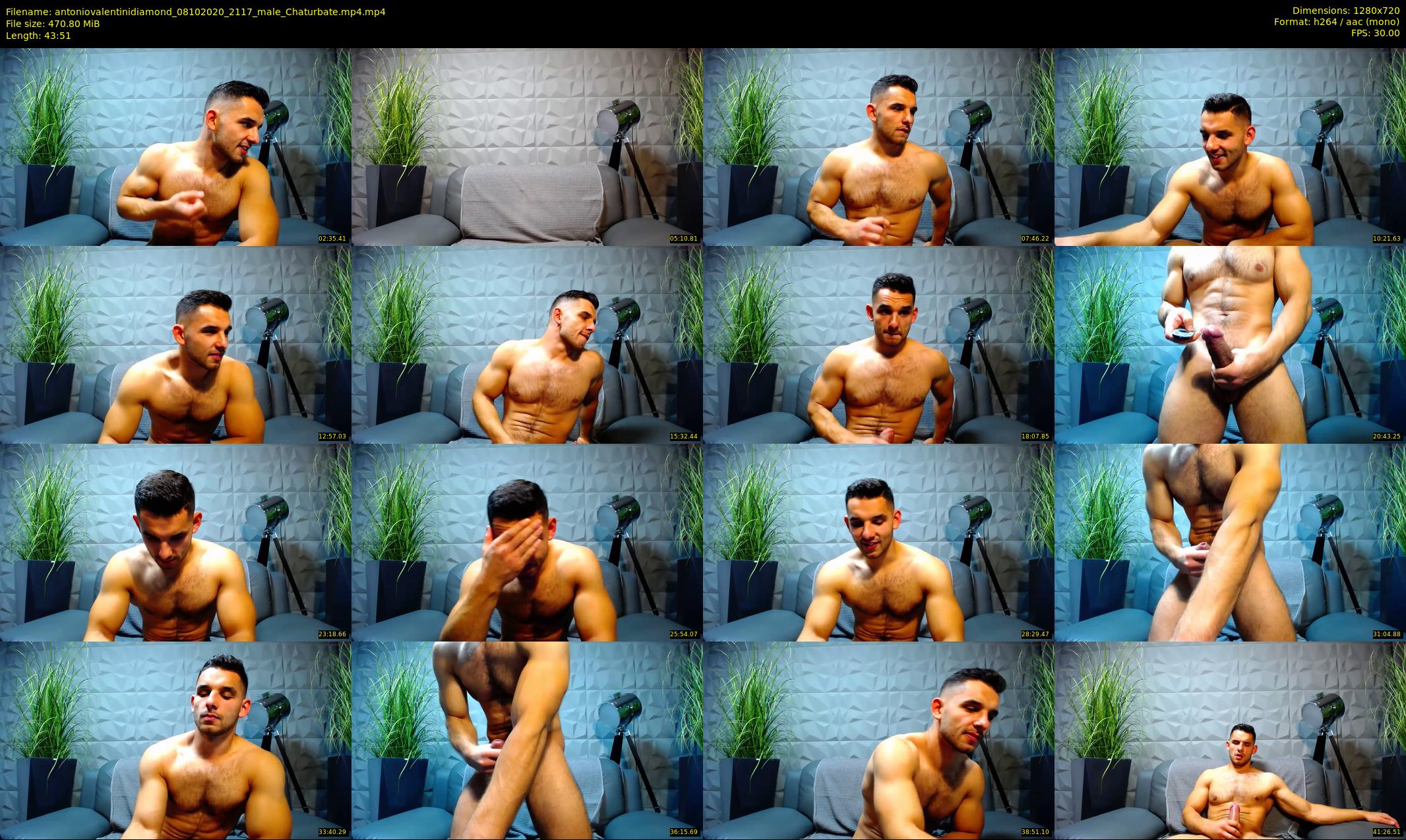 antoniovalentinidiamond — 44 minute Chaturbate male cam show recording, 720p, Oct 8, 2020