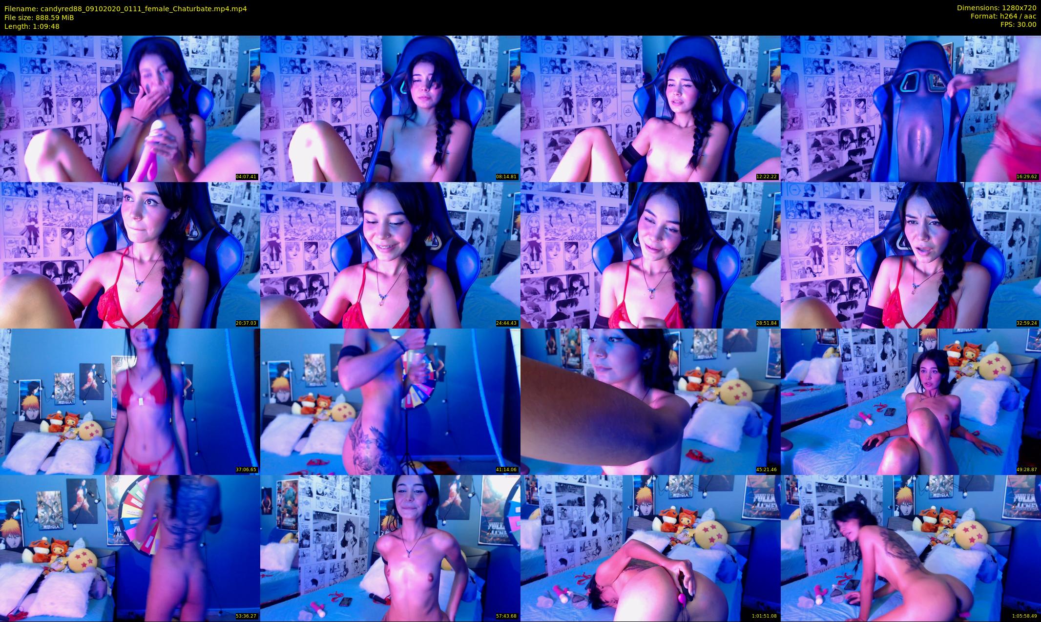 candyred88 — 70 minute Chaturbate female cam show recording, 720p, Oct 9, 2020