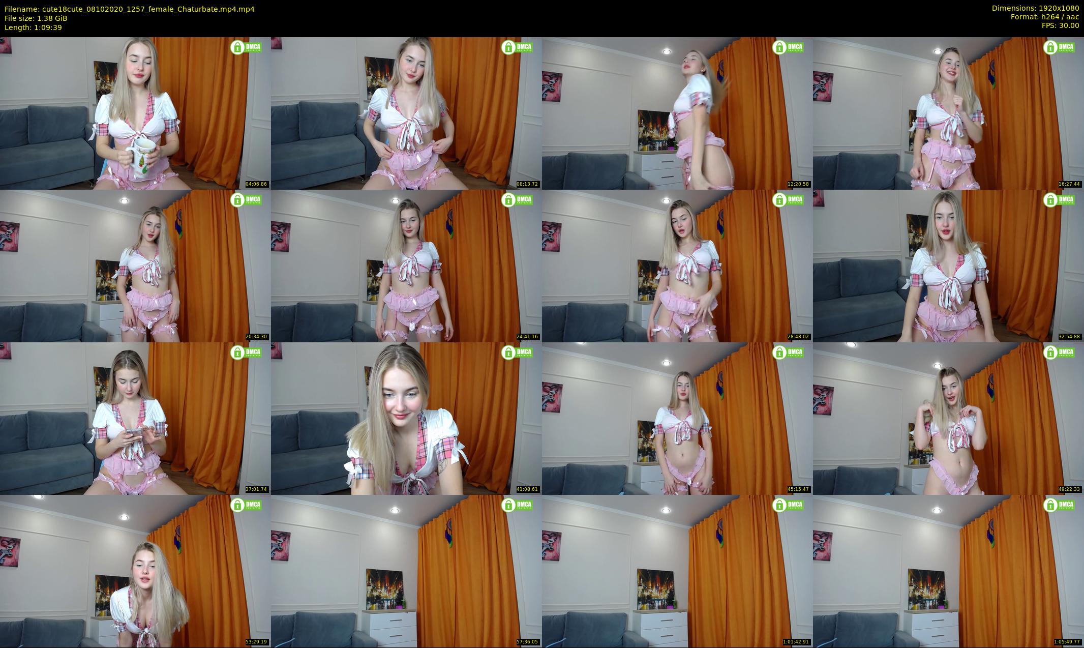 cute18cute — 70 minute Chaturbate female cam show recording, 1080p, Oct 8, 2020
