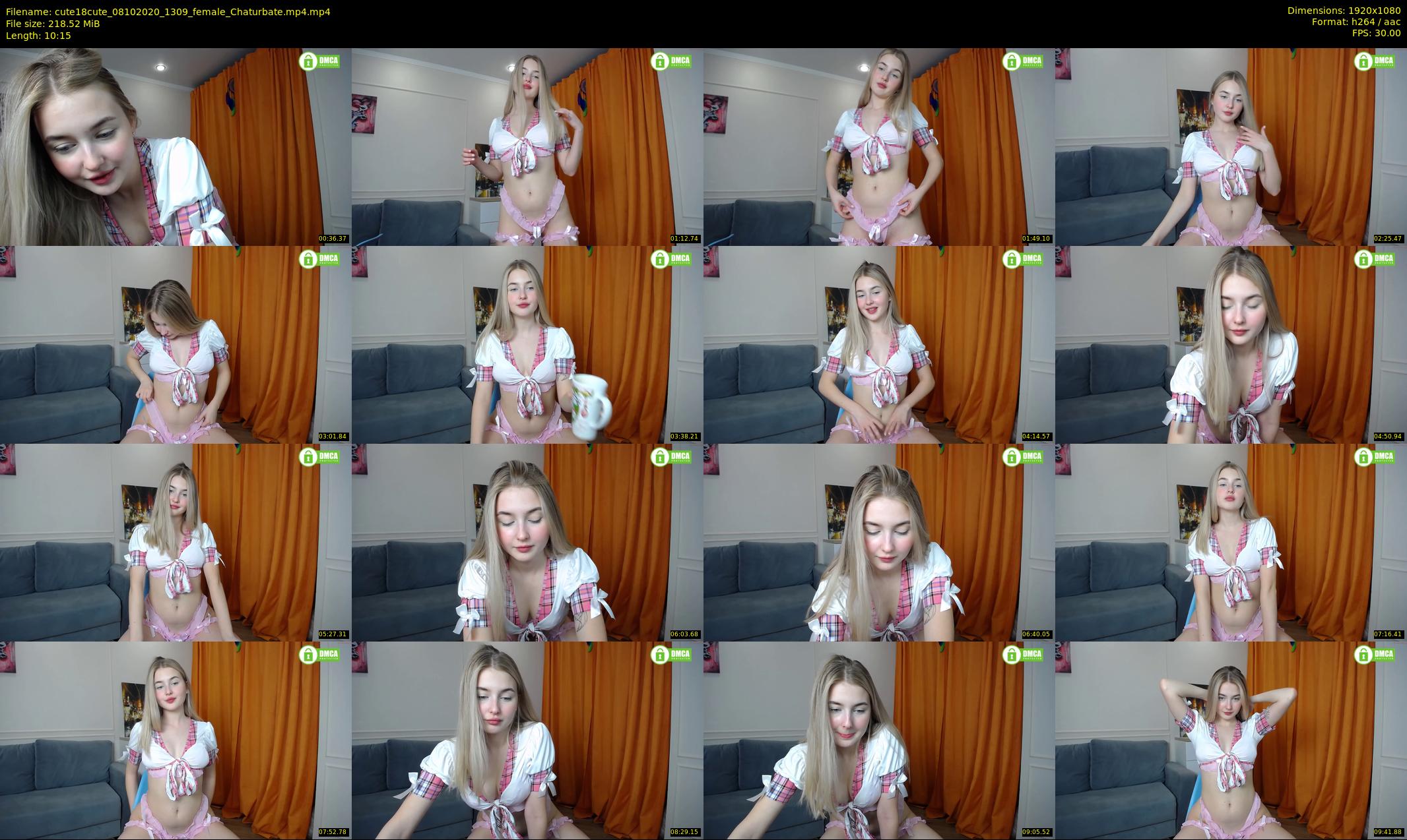 cute18cute — 11 minute Chaturbate female cam show recording, 1080p, Oct 8, 2020
