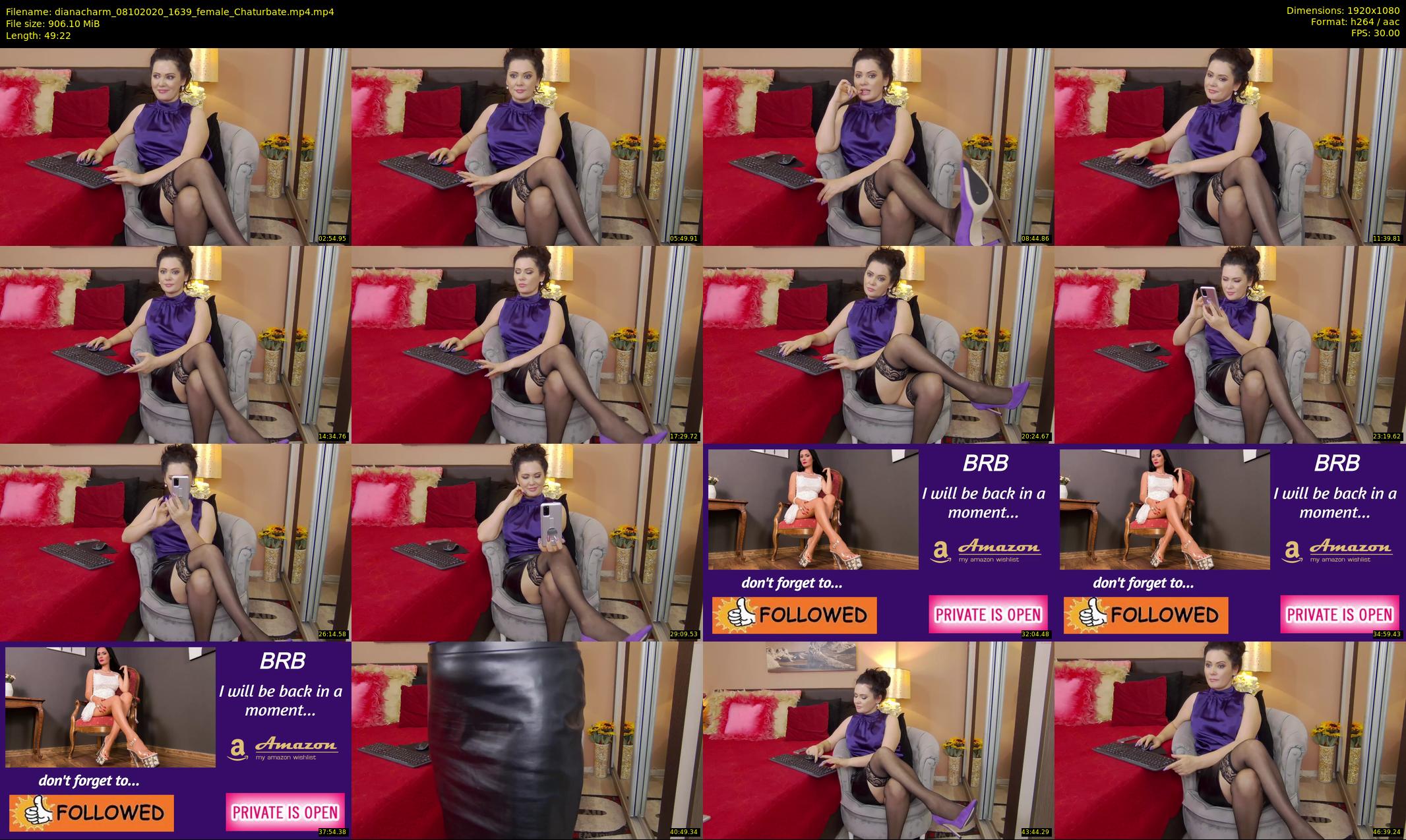 dianacharm — 50 minute Chaturbate female cam show recording, 1080p, Oct 8, 2020