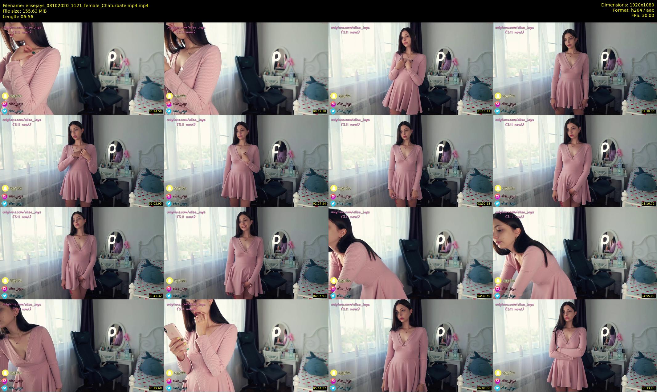 elisejays — 7 minute Chaturbate female cam show recording, 1080p, Oct 8, 2020