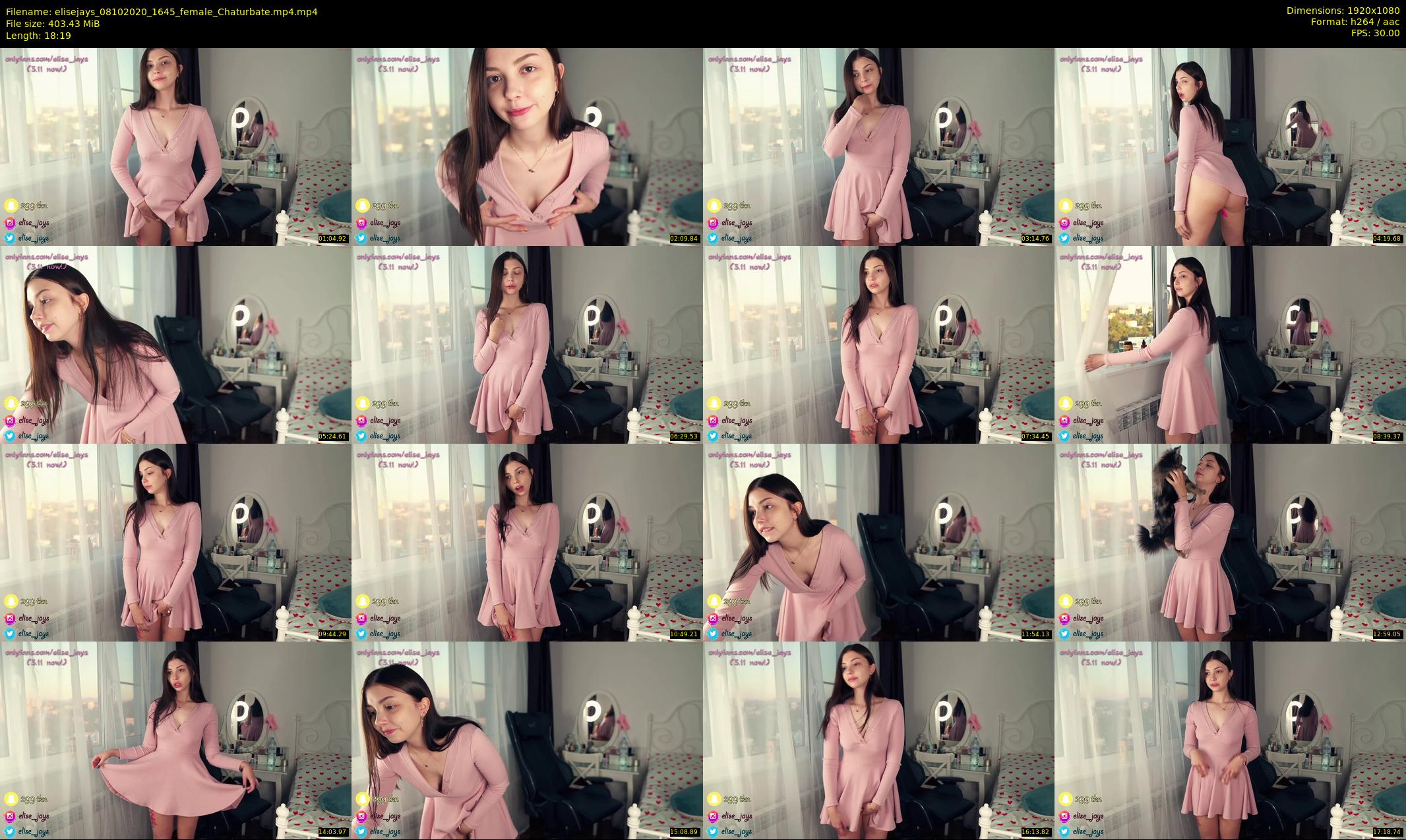 elisejays — 19 minute Chaturbate female cam show recording, 1080p, Oct 8, 2020