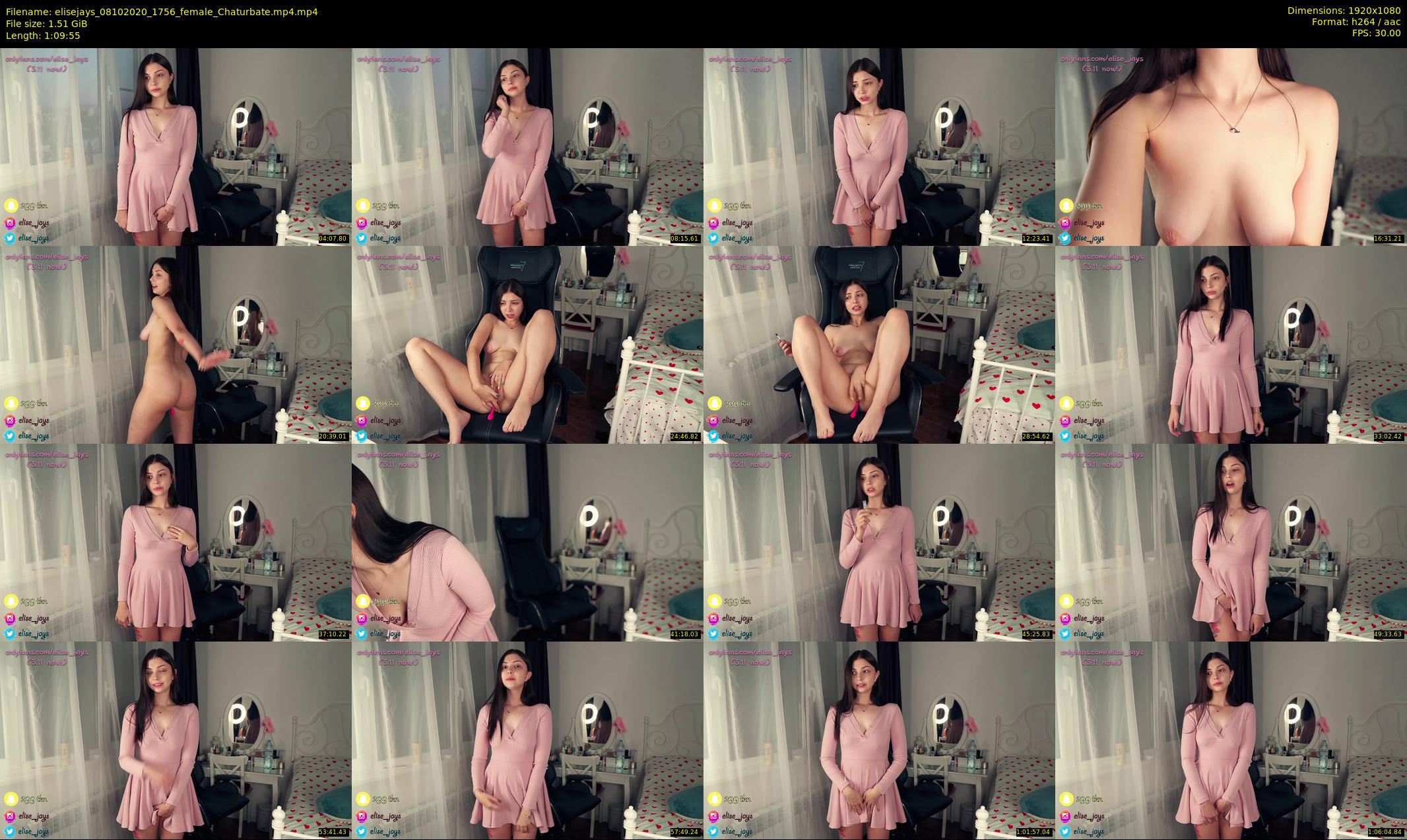 elisejays — 70 minute Chaturbate female cam show recording, 1080p, Oct 8, 2020