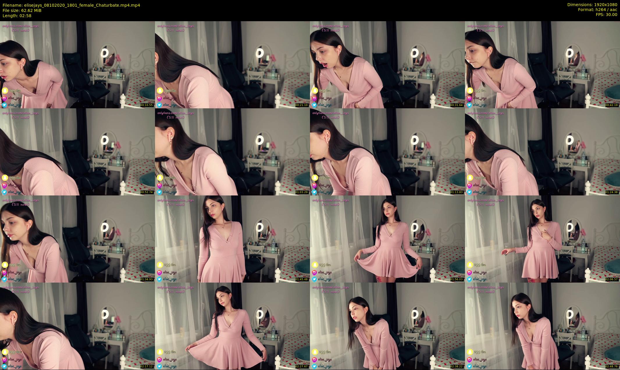 elisejays — 3 minute Chaturbate female cam show recording, 1080p, Oct 8, 2020