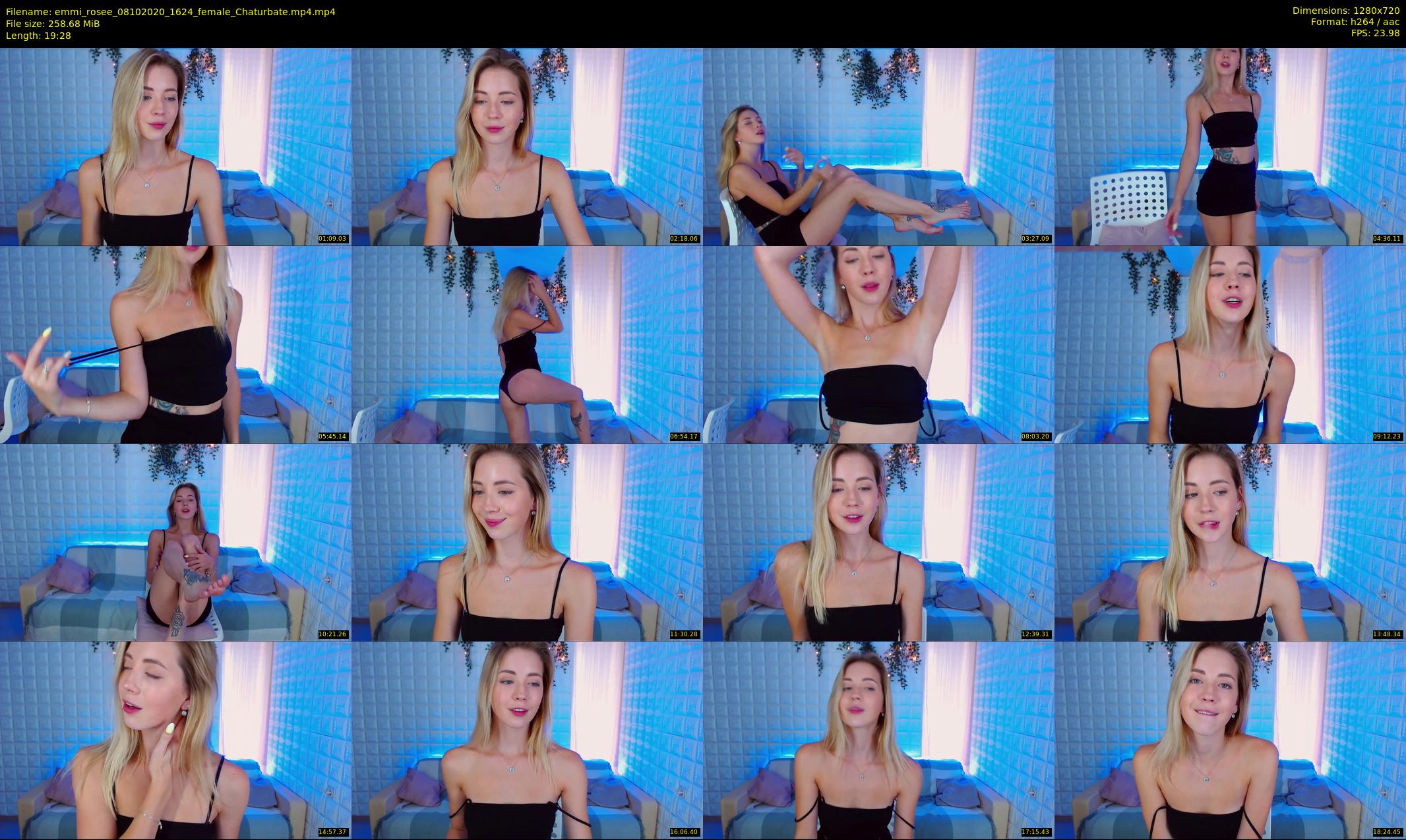 emmi_rosee — 20 minute Chaturbate female cam show recording, 720p, Oct 8, 2020