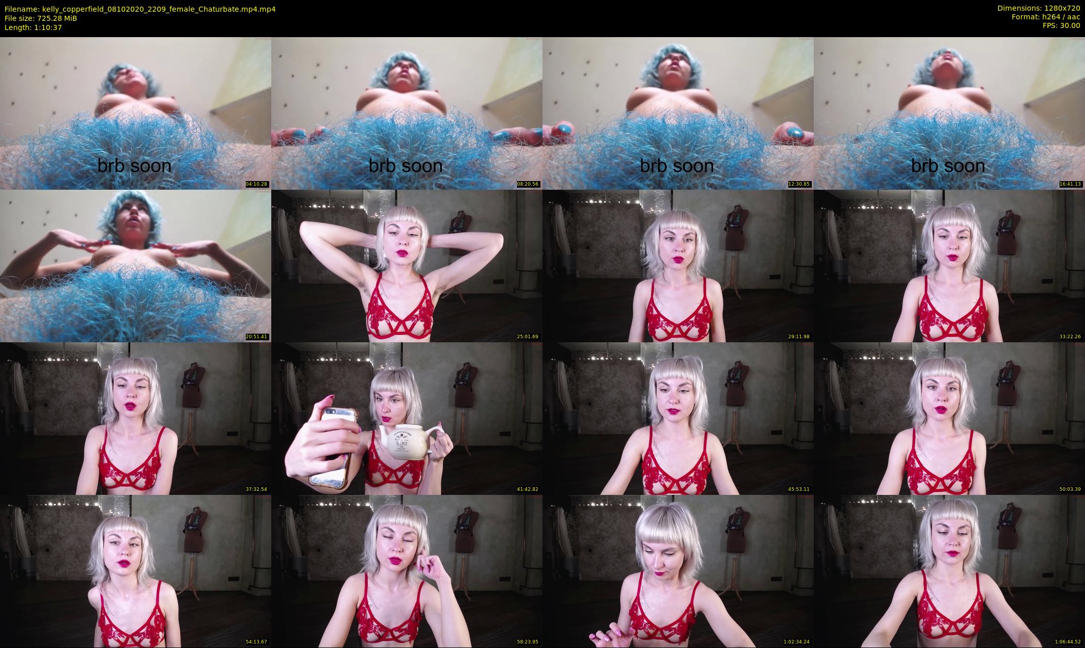 kelly_copperfield — 71 minute Chaturbate female cam show recording, 720p, Oct 8, 2020