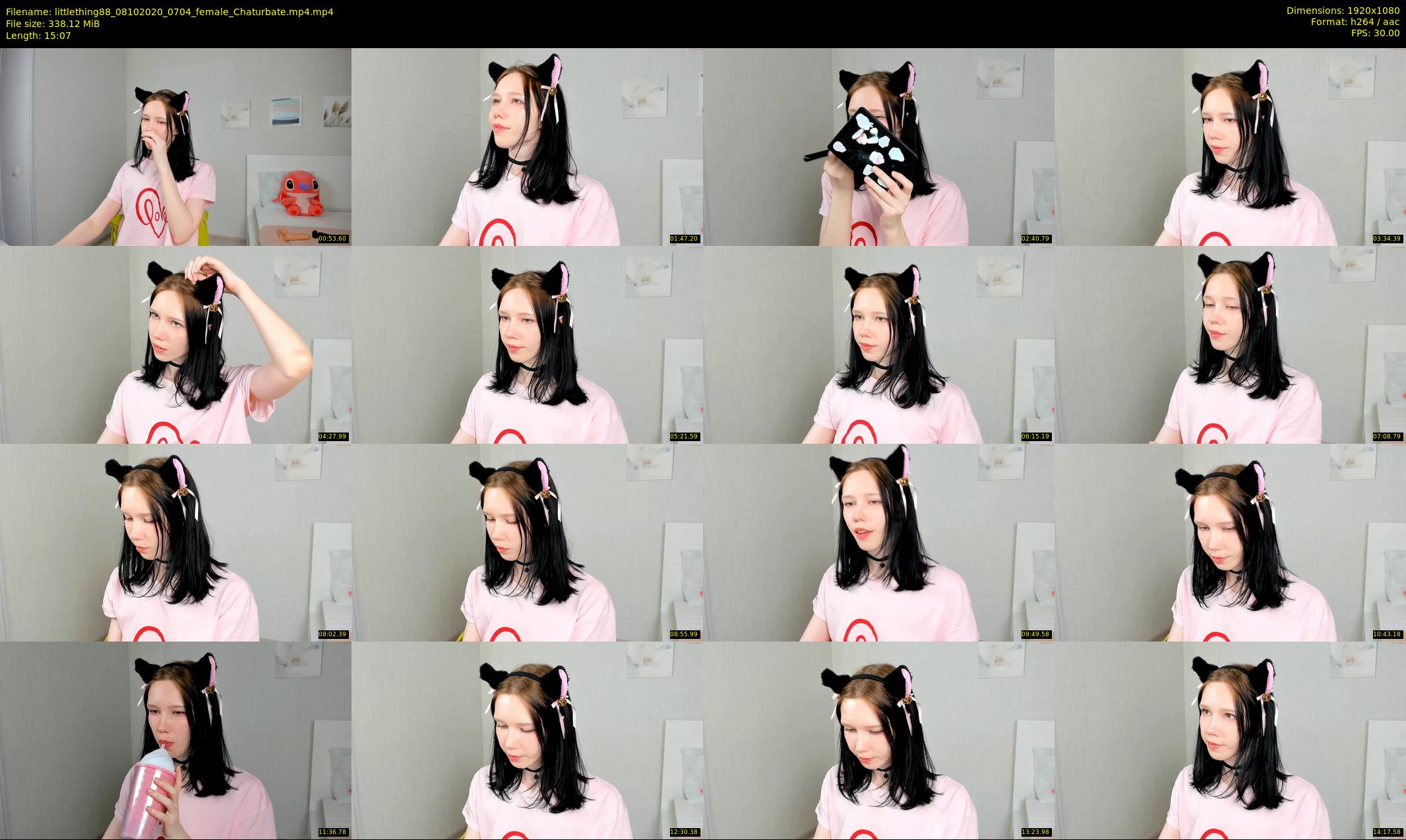 littlething88 — 16 minute Chaturbate female cam show recording, 1080p, Oct 8, 2020