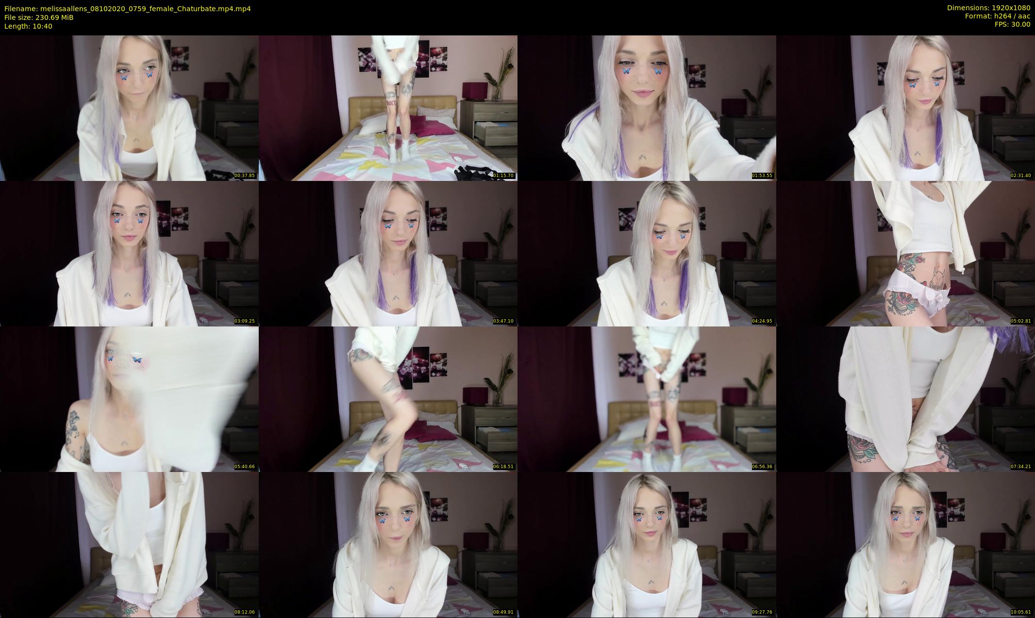 melissaallens — 11 minute Chaturbate female cam show recording, 1080p, Oct 8, 2020