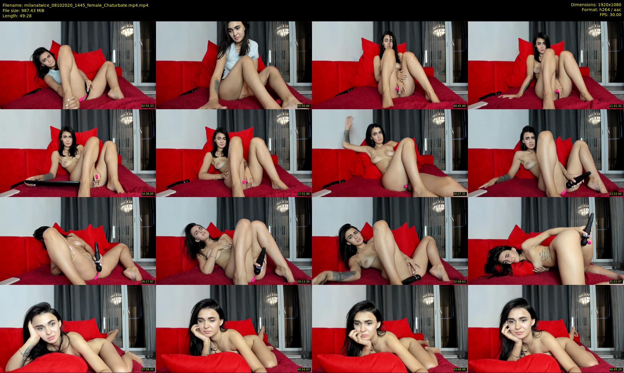 milanatwice — 50 minute Chaturbate female cam show recording, 1080p, Oct 8, 2020