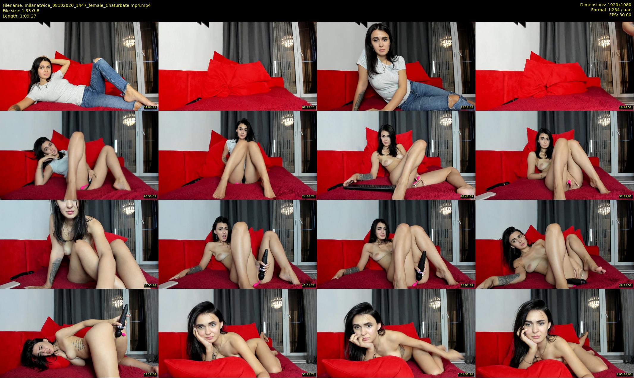 milanatwice — 70 minute Chaturbate female cam show recording, 1080p, Oct 8, 2020
