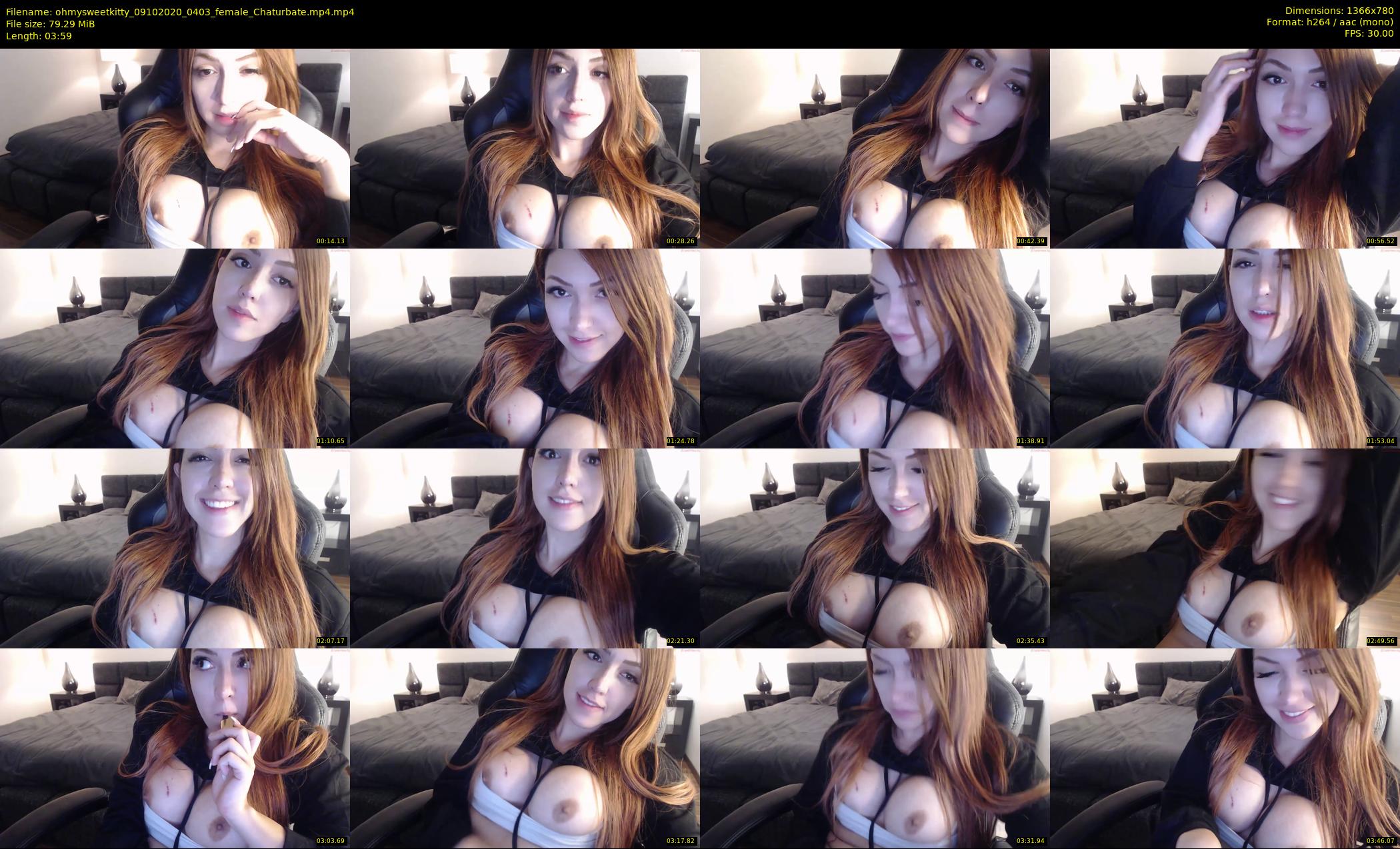 ohmysweetkitty — 4 minute Chaturbate female cam show recording, 720p, Oct 9, 2020