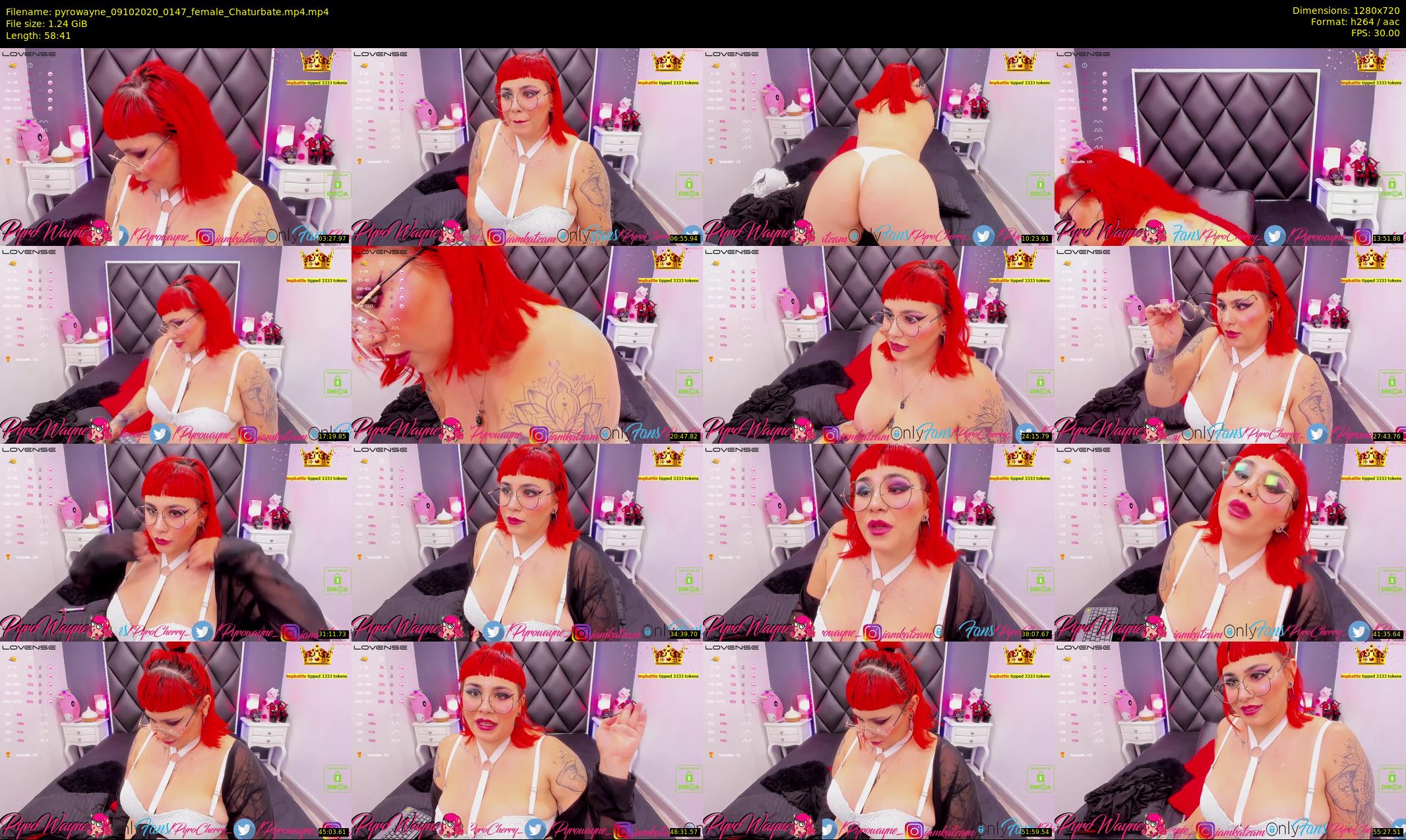 pyrowayne — 59 minute Chaturbate female cam show recording, 720p, Oct 9, 2020